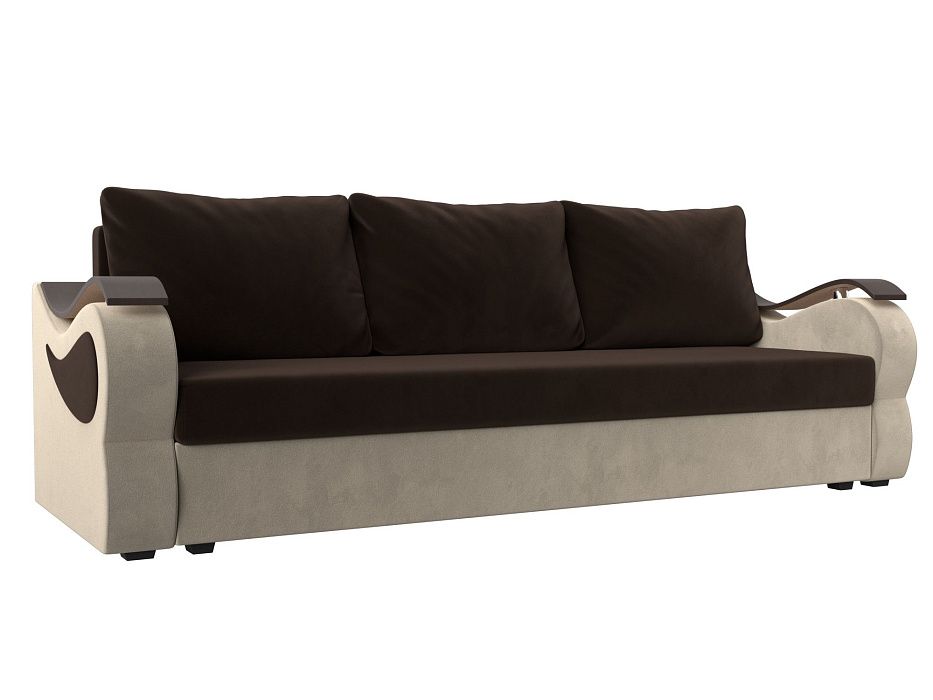 Прямой диван Меркурий Лайт (коричневый\бежевый)