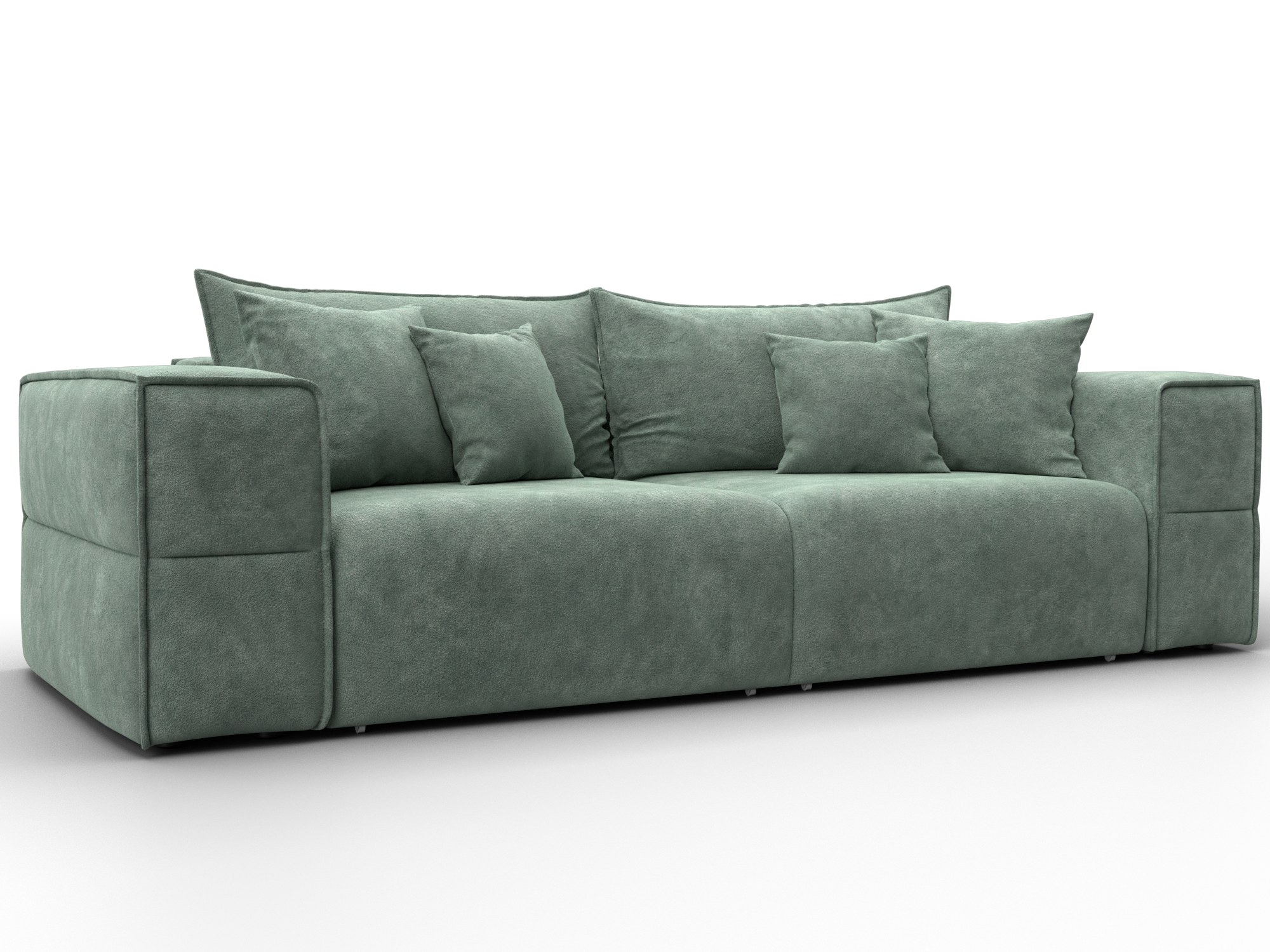 Диван прямой Лига-058 НПБ (brut 08 зеленый)