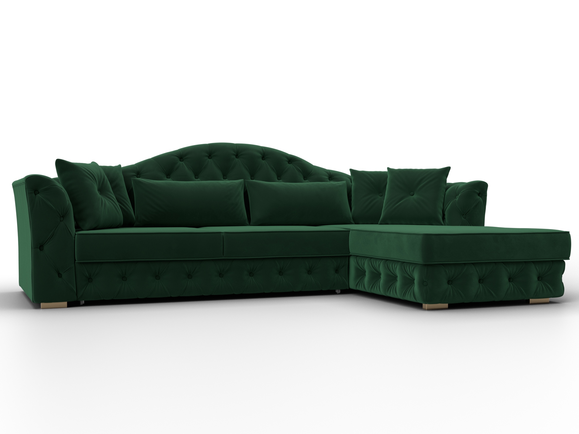 Диван угловой Артис правый угол (seven 626 зеленый)