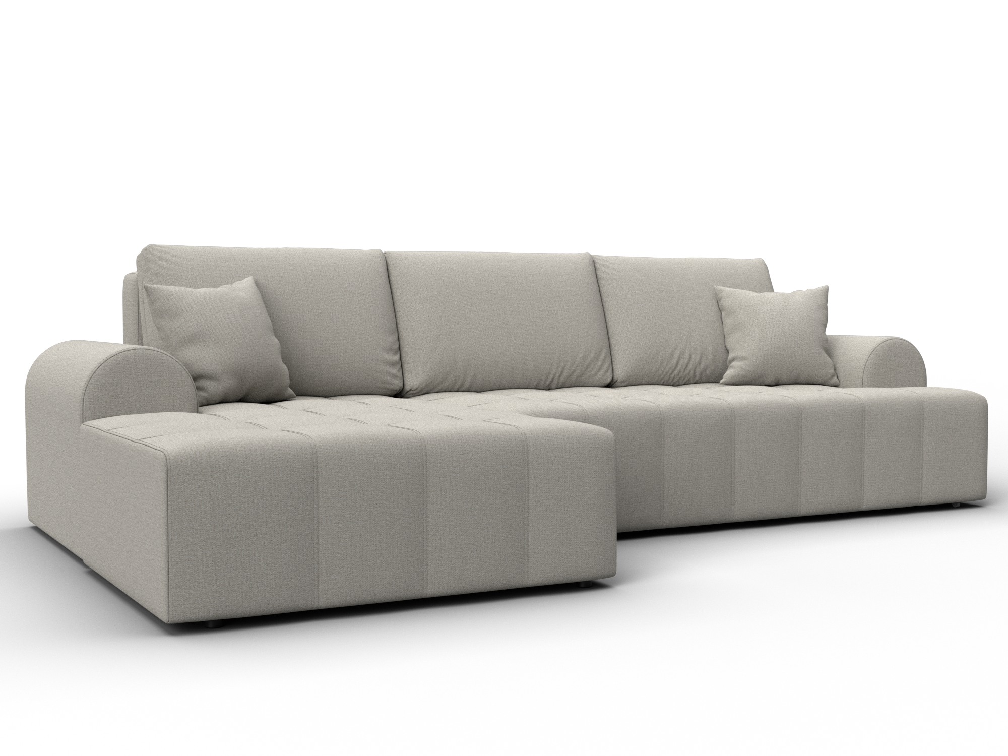 Диван угловой Лига-080 угол левый (амур 02 бежевый)