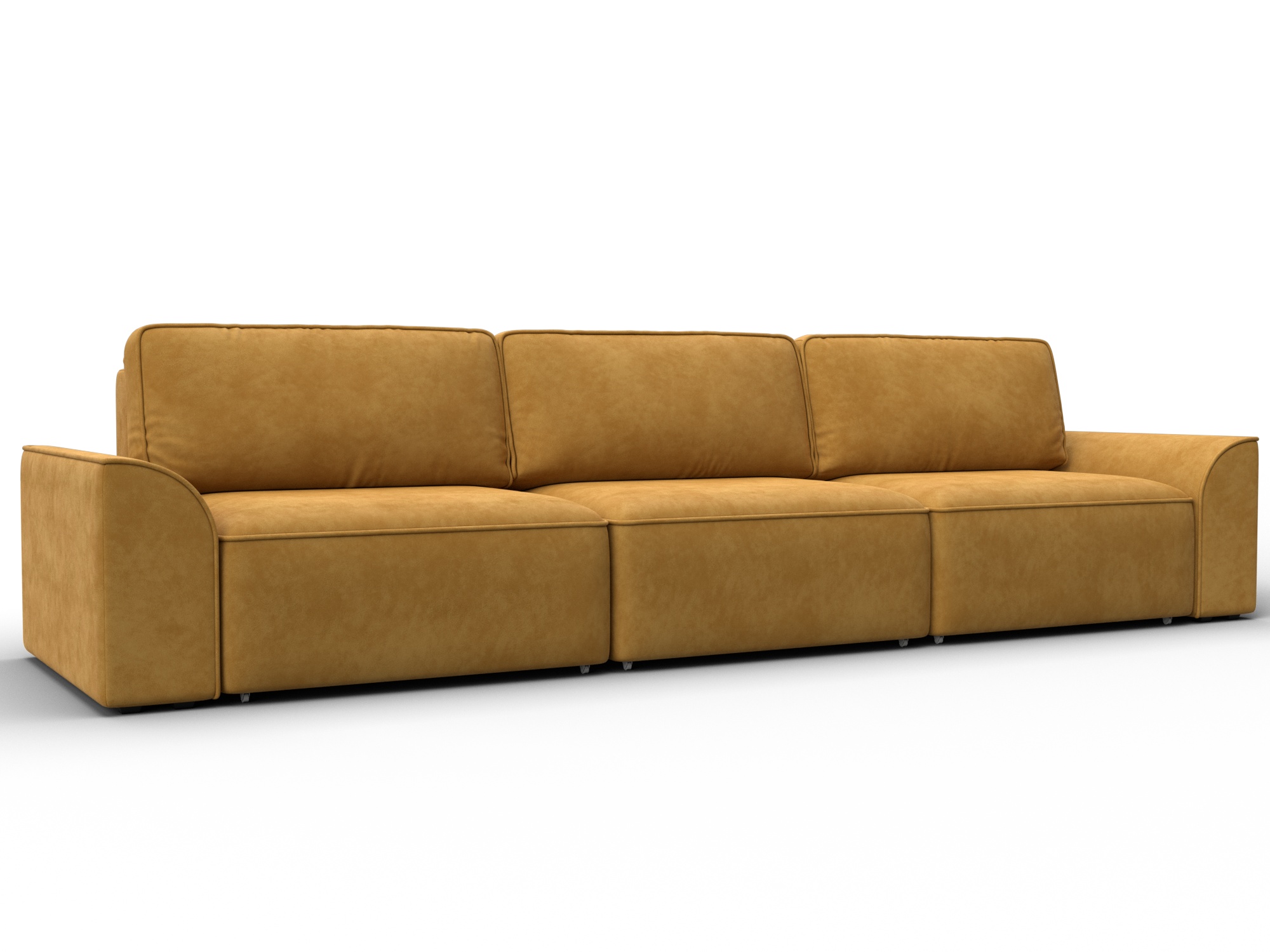 Диван прямой Лига-048 НПБ Лонг (brut 10 желтый)