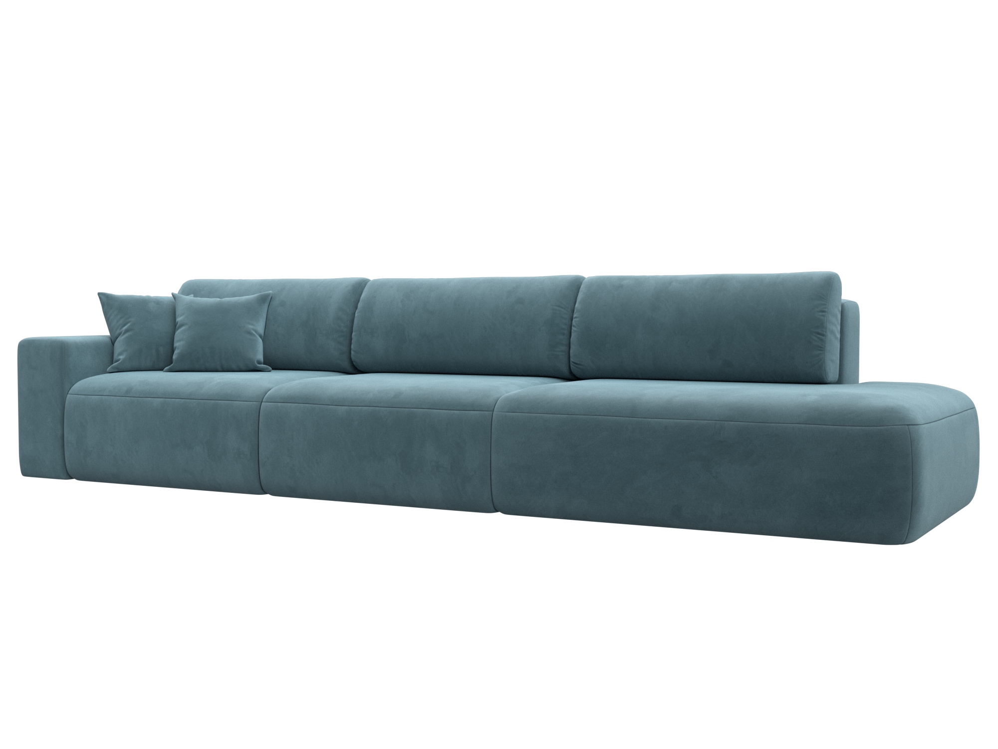 Диван прямой Лига-036 НПБ Модерн Лонг подлокотник слева (seven 113 бирюзовый)