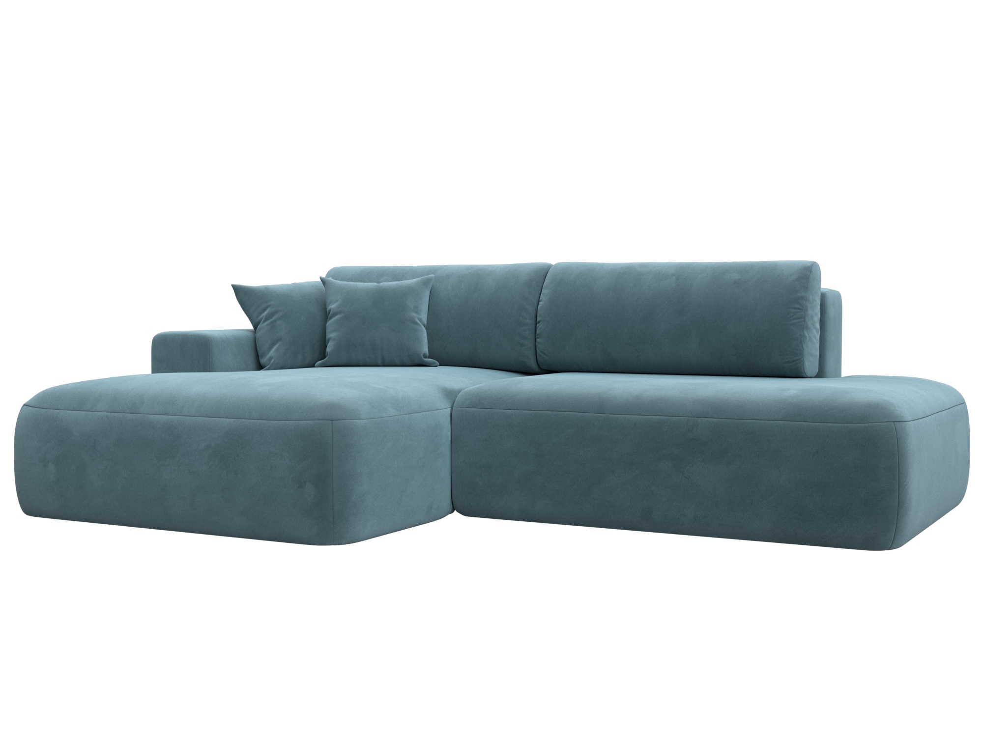 Диван угловой Лига-036 НПБ Модерн левый угол (seven 113 бирюзовый)