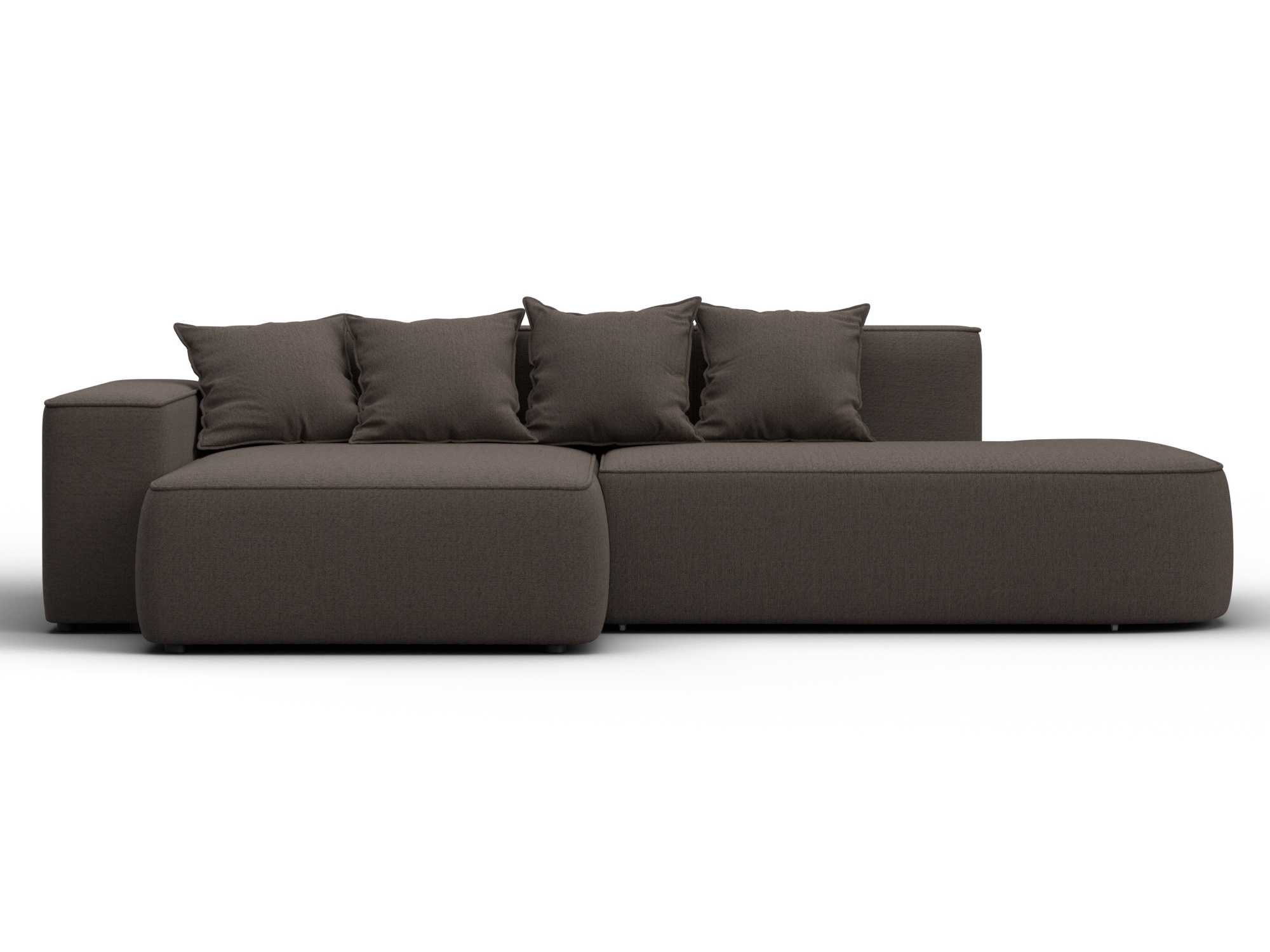 Диван угловой Лига-065 угол левый (амур 05 коричневый)