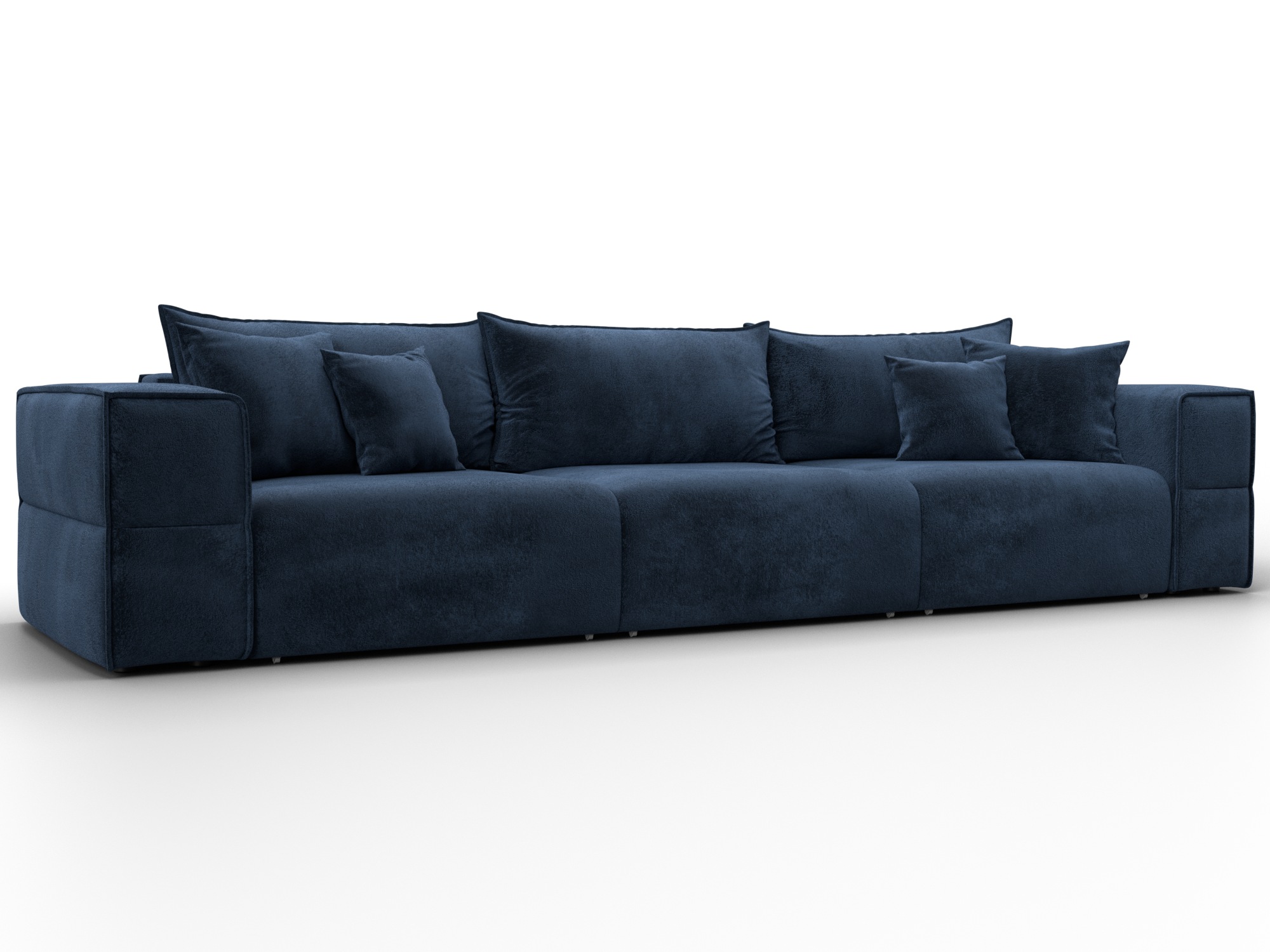 Диван прямой Лига-058 НПБ Лонг (tower 13 синий)