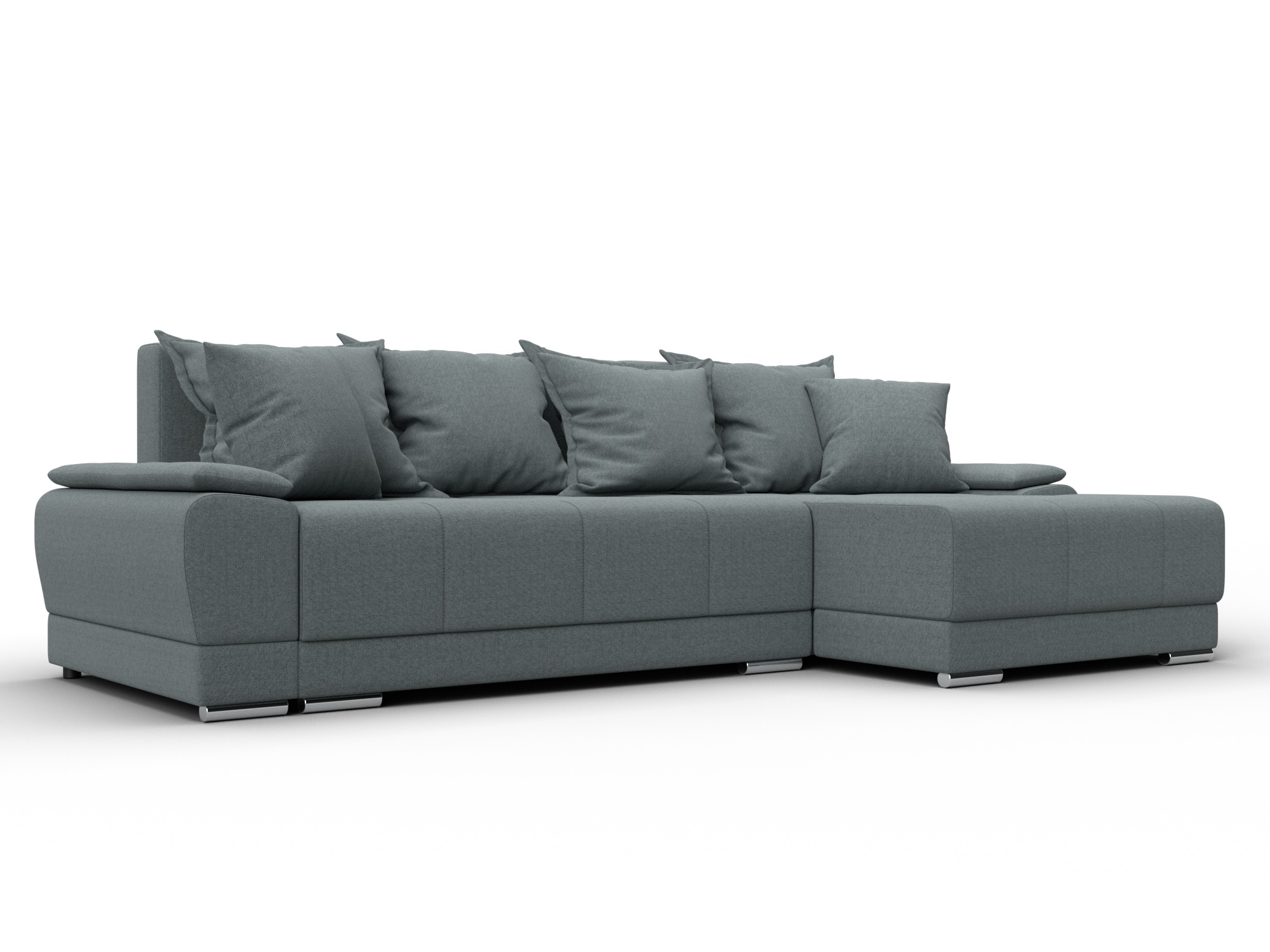 Диван угловой Лига-119 угол правый (амур 07 серый)