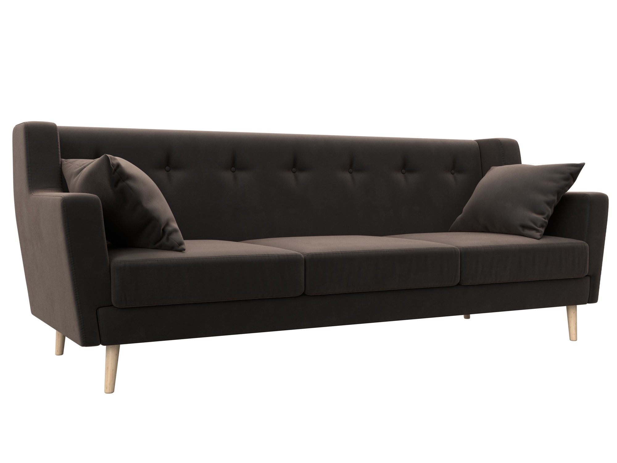 Диван кухонный прямой Брайтон 3 (seven 727 коричневый)