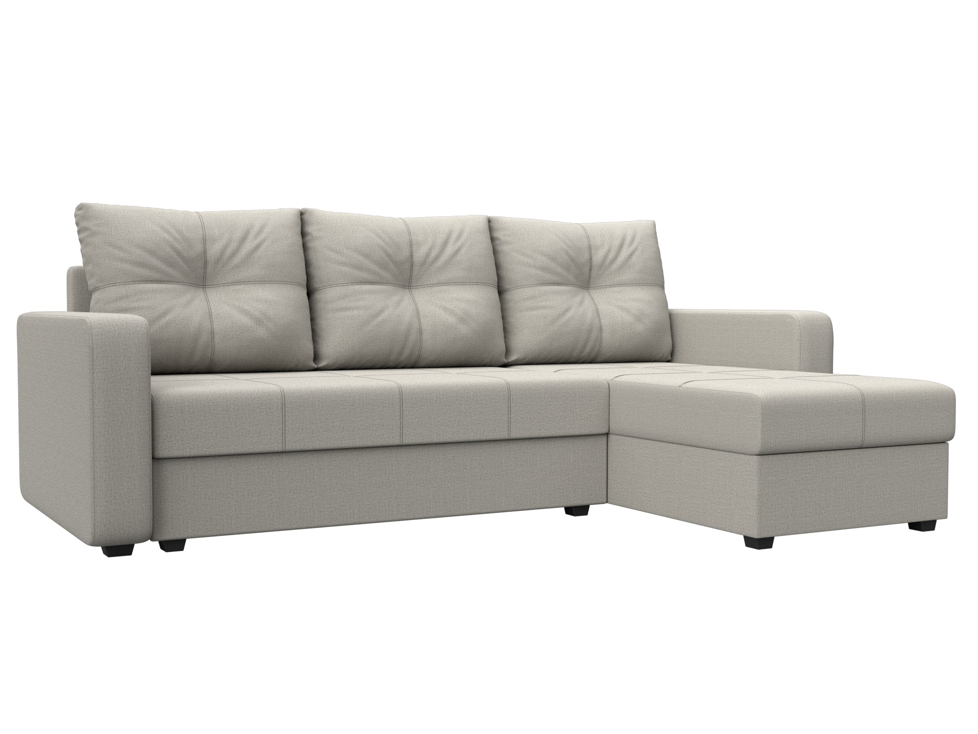 Диван угловой Ливерпуль Лайт правый угол (амур 02 бежевый)