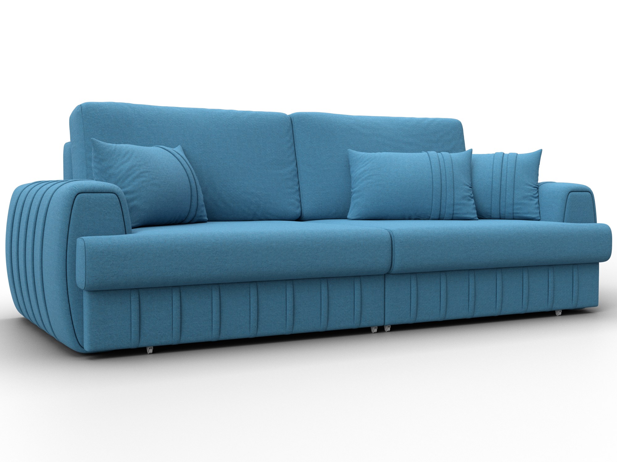 Диван прямой Лига-057 НПБ (амур 10 голубой)