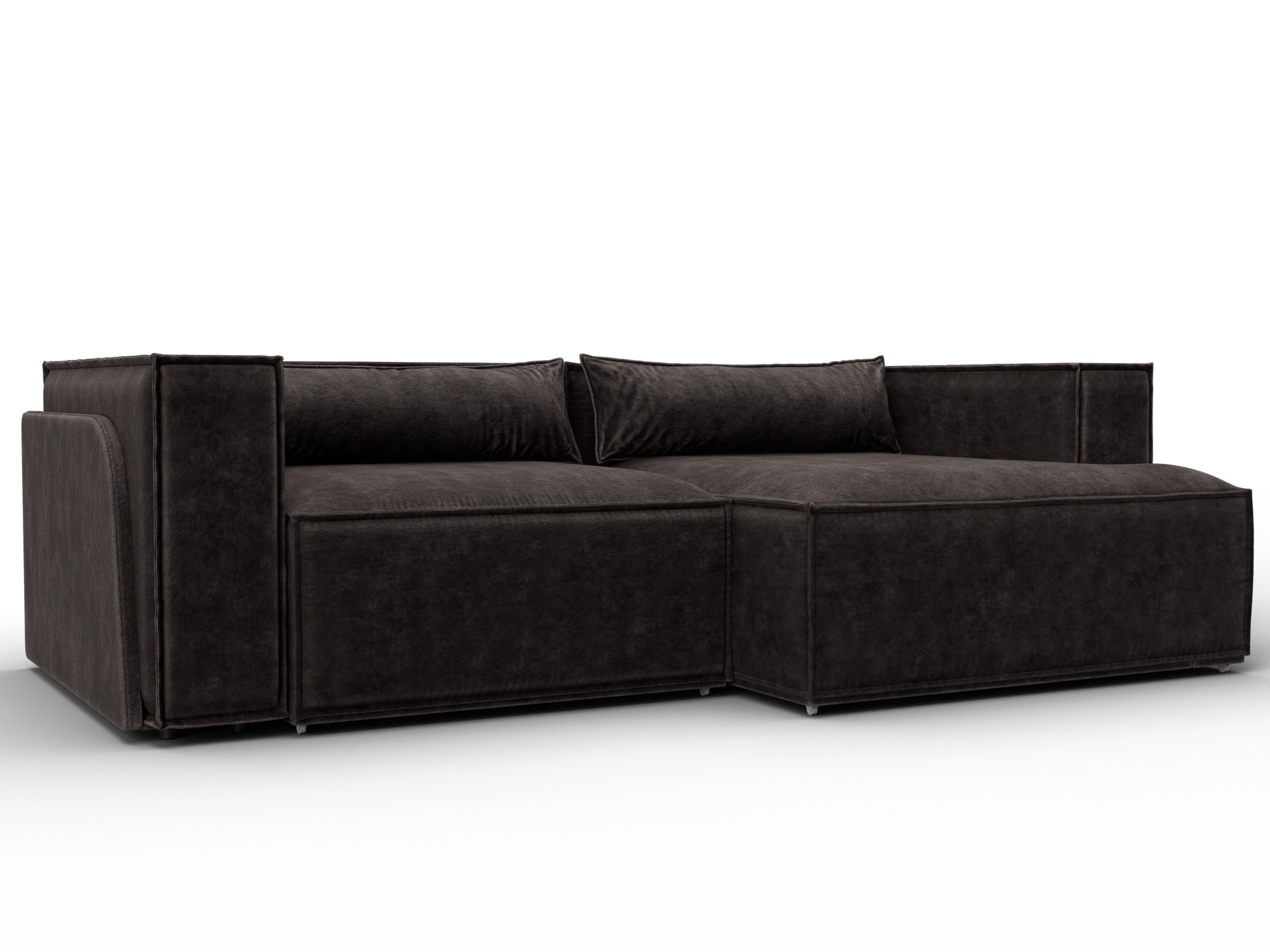 Диван угловой Лига-061 угол правый (brut 17 коричневый)