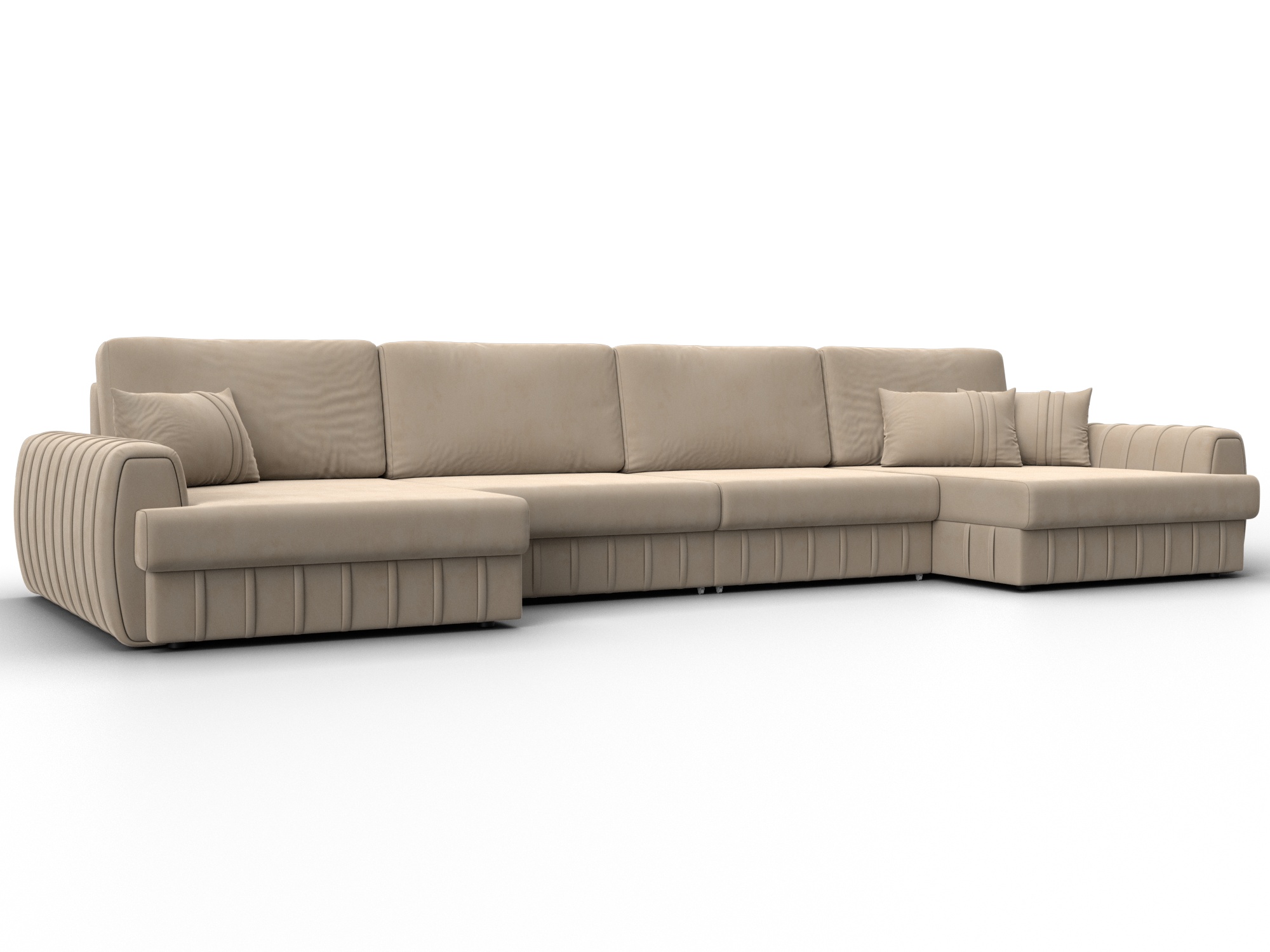 Диван П-образный Лига-057 НПБ Лонг (seven 729 бежевый)