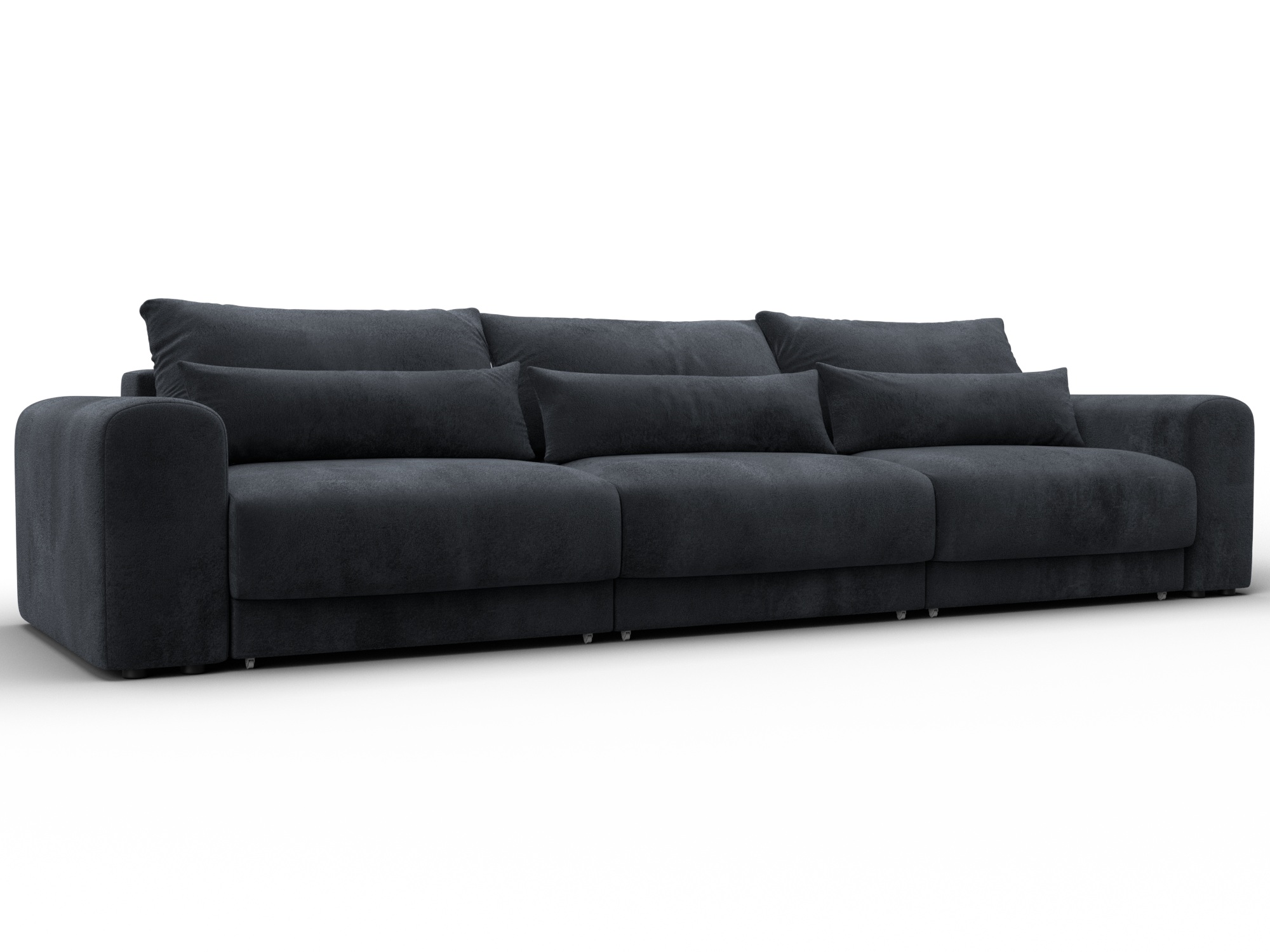 Диван прямой Лига-056 НПБ Лонг (tower 11 темно-серый)