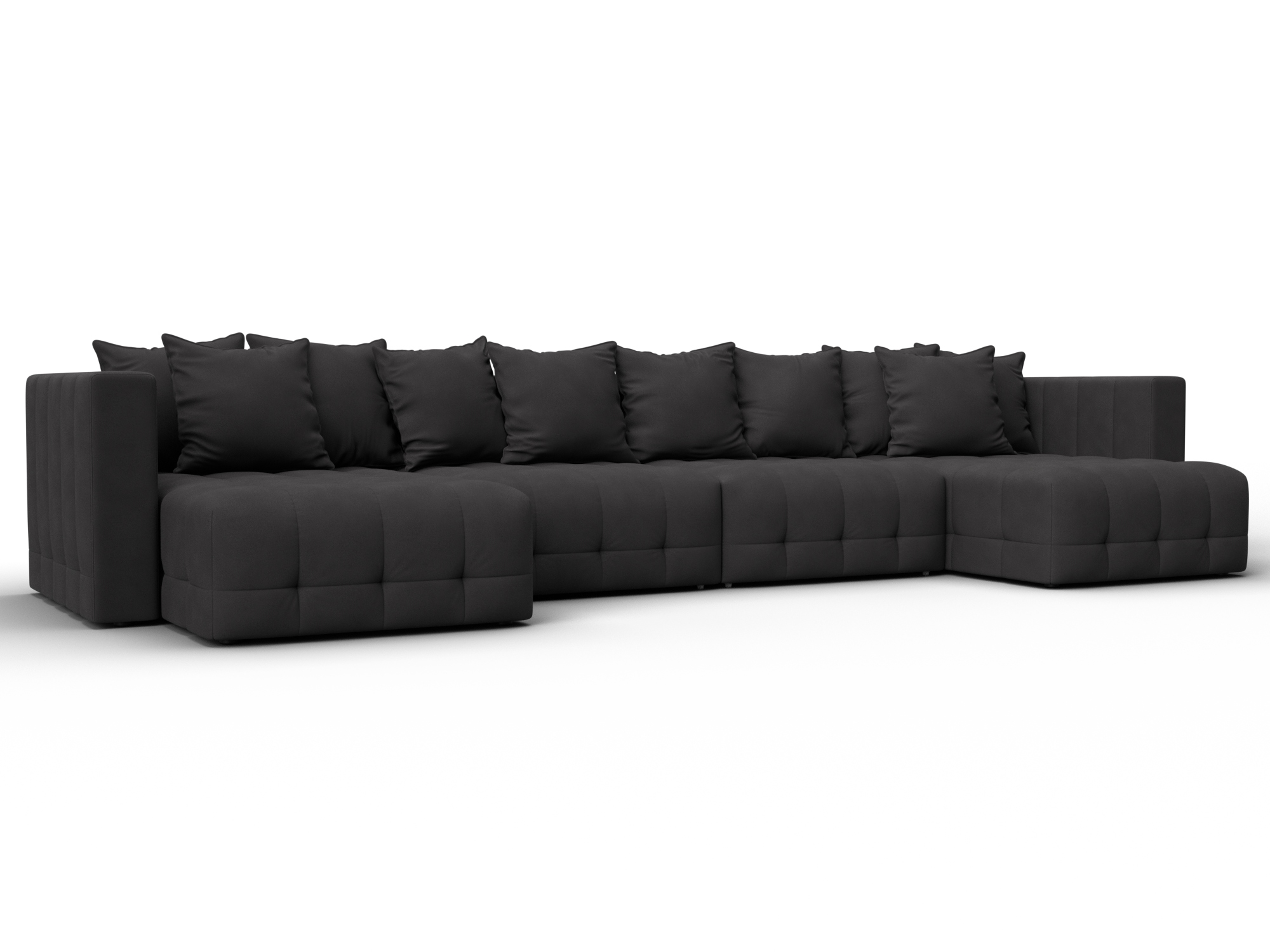 Диван П-образный Лига-052 НПБ Лонг (joly 08 коричневый)