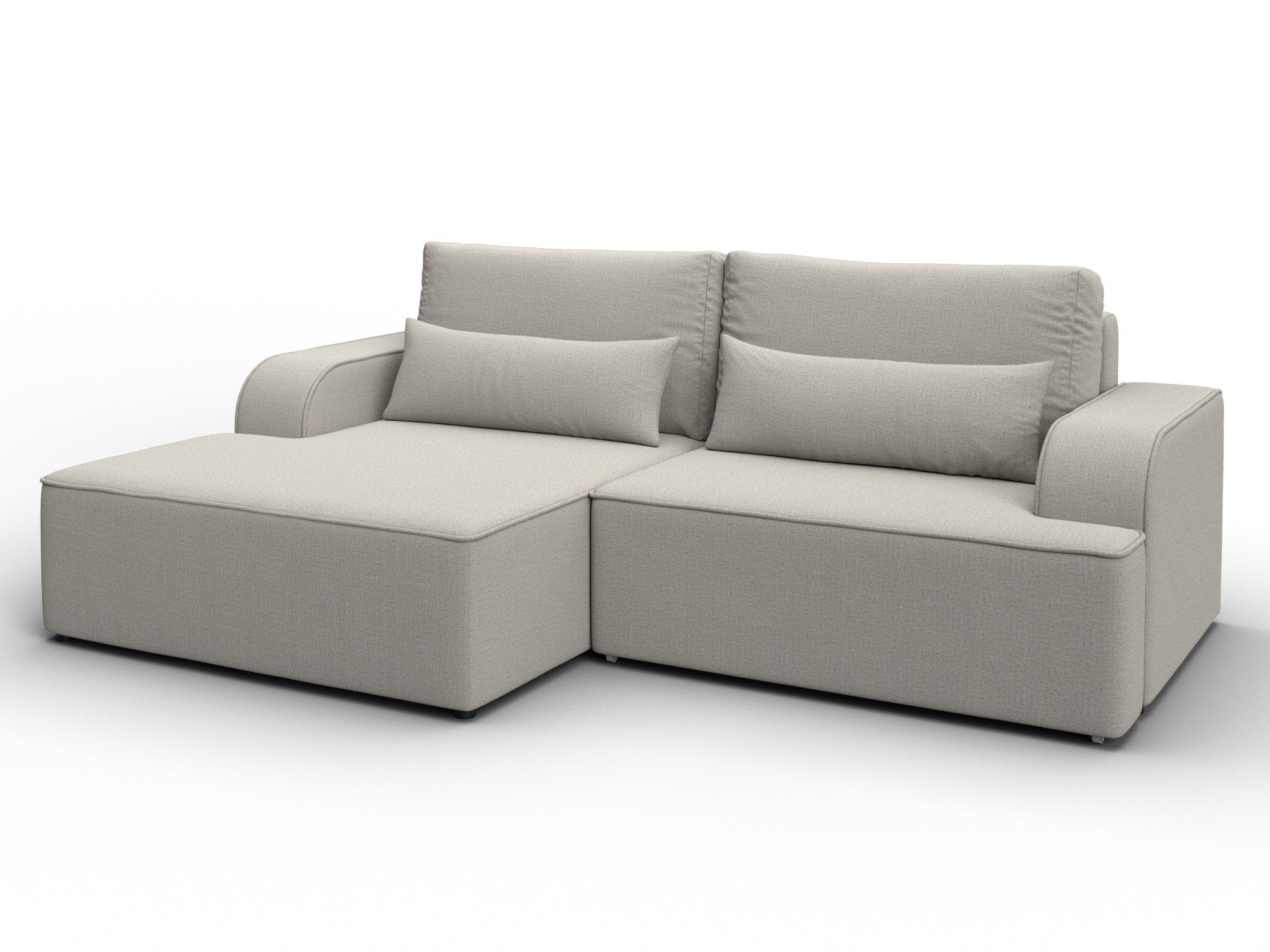 Диван угловой Лига-120 угол левый (амур 02 бежевый)