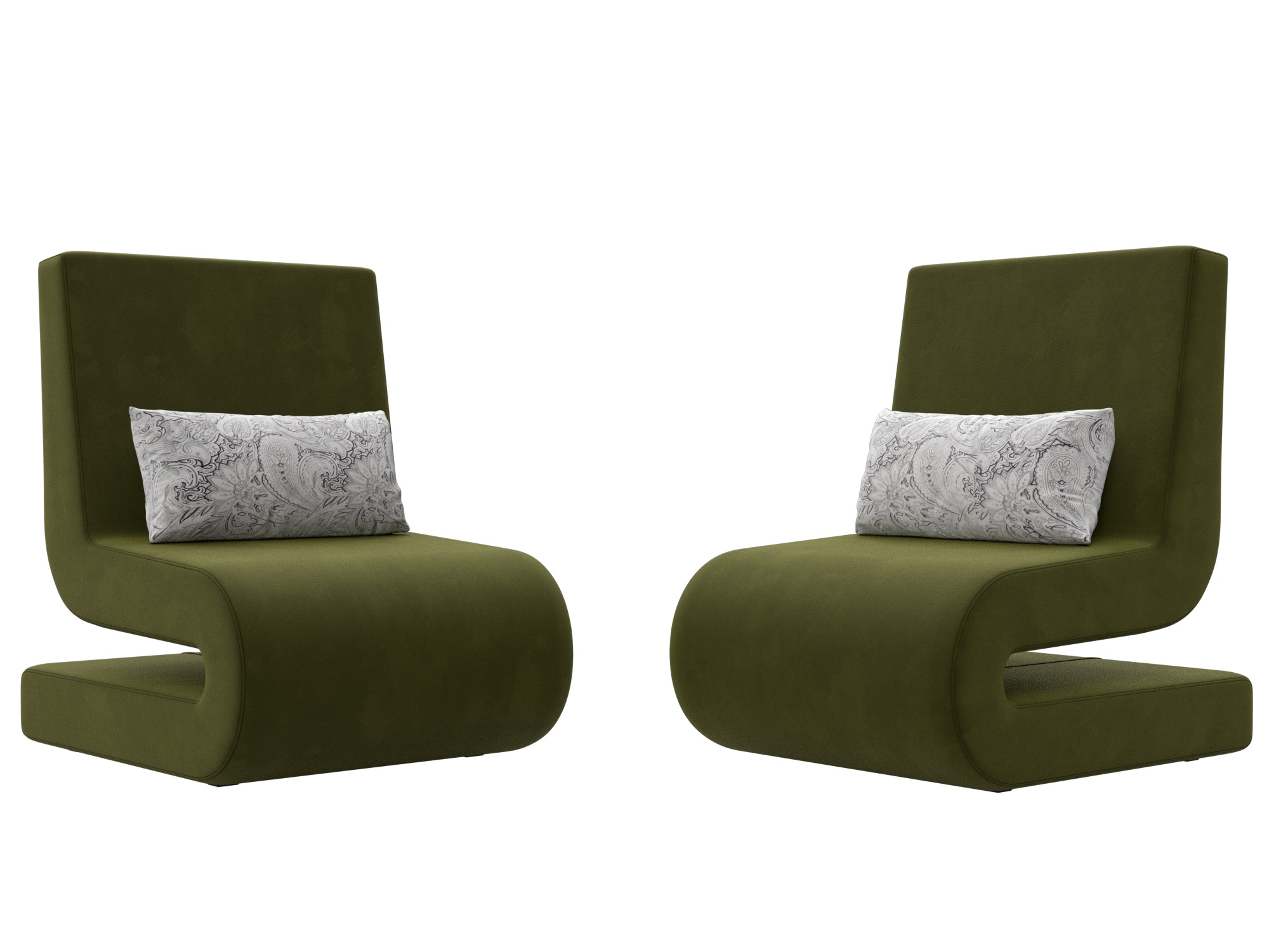 Кресло Волна (2 шт.) (зеленый;серый)