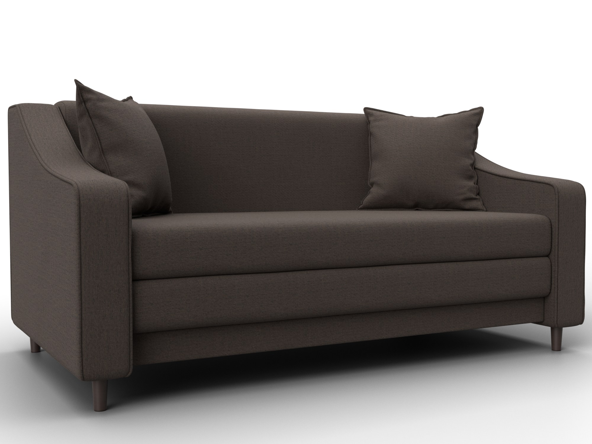 Диван прямой Лига-071 (амур 05 коричневый)