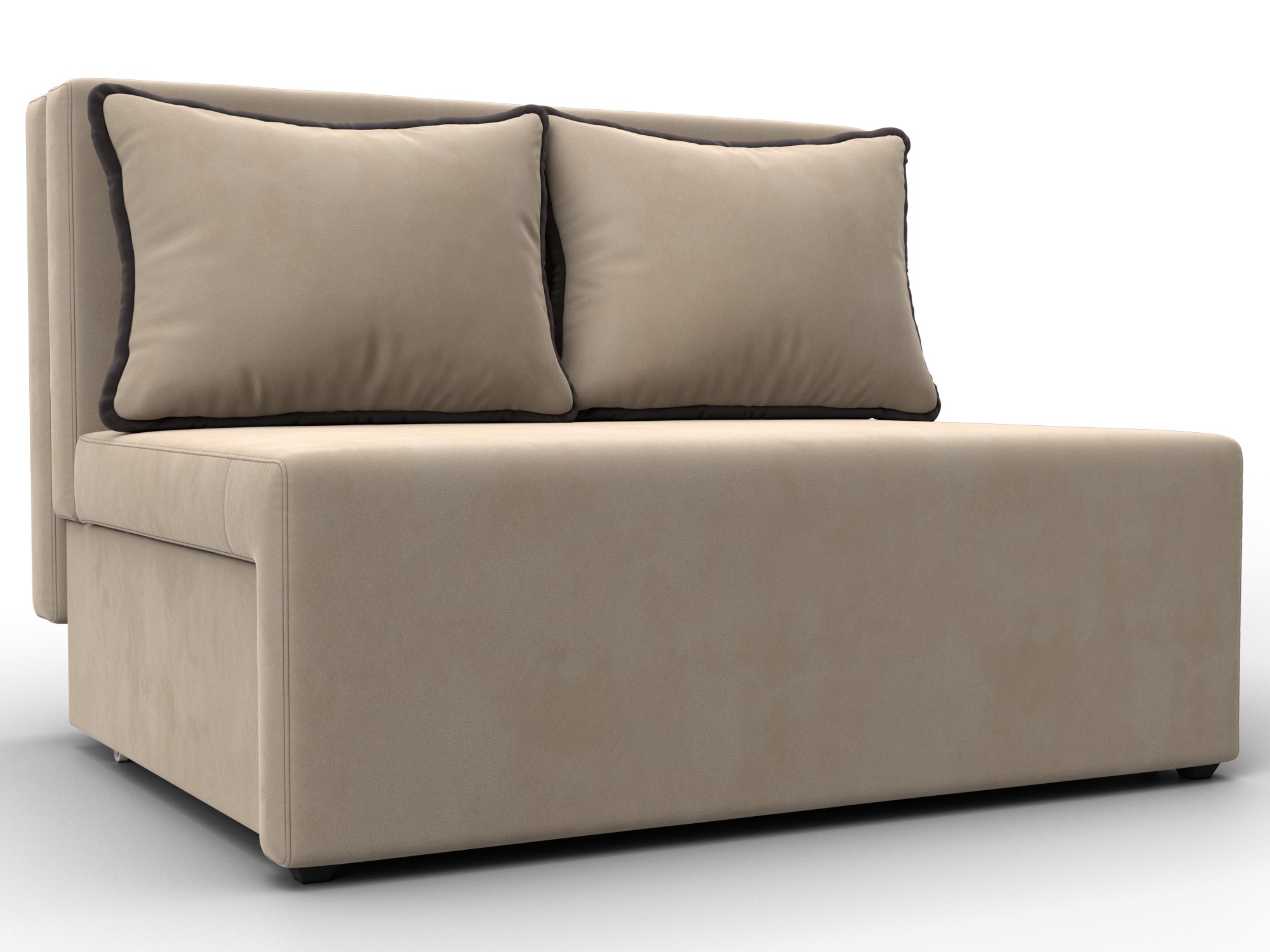 Диван прямой Лагуна (seven 729 бежевый;seven 727 коричневый)