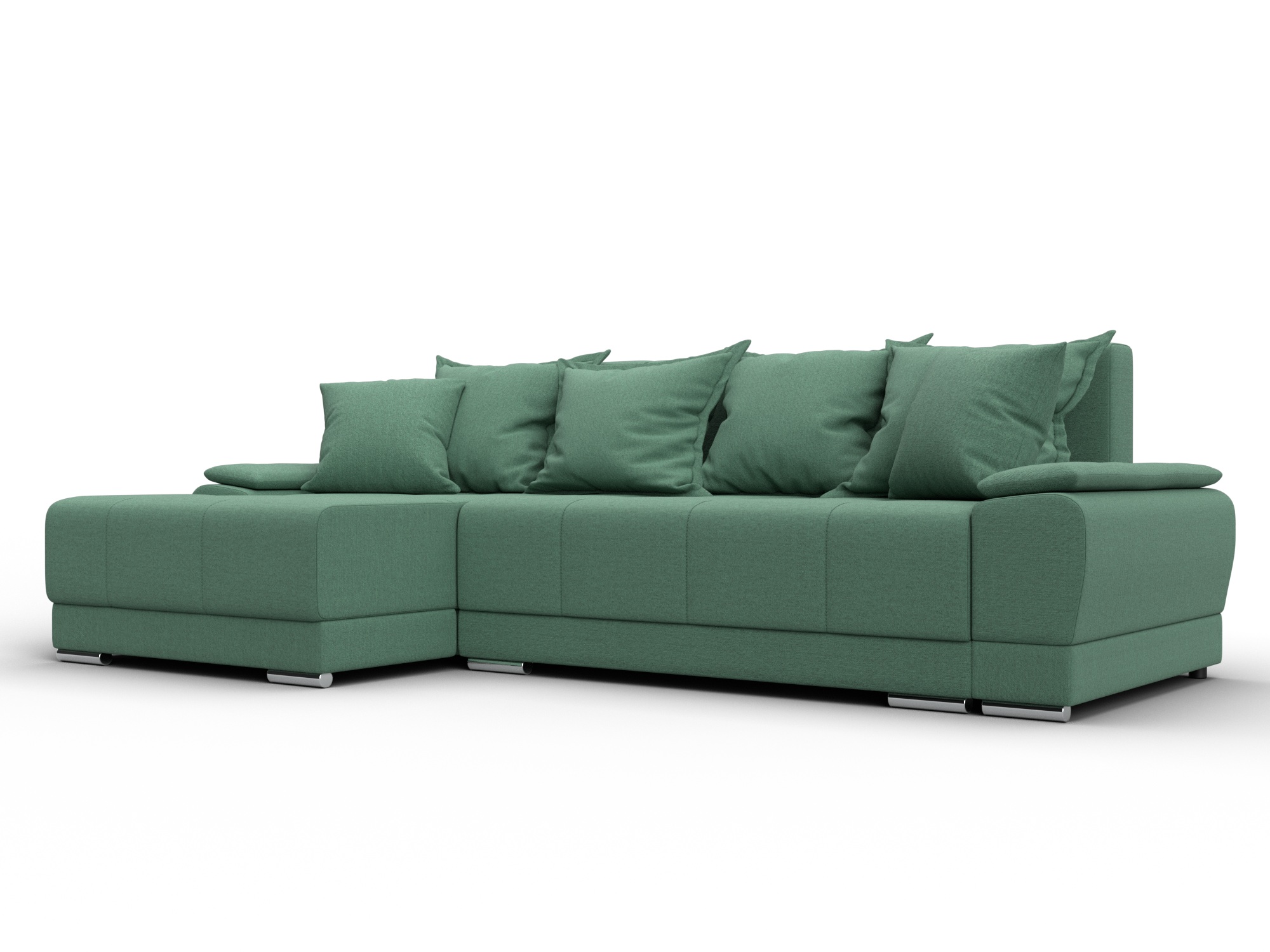 Диван угловой Лига-119 угол левый (амур 11 зеленый)