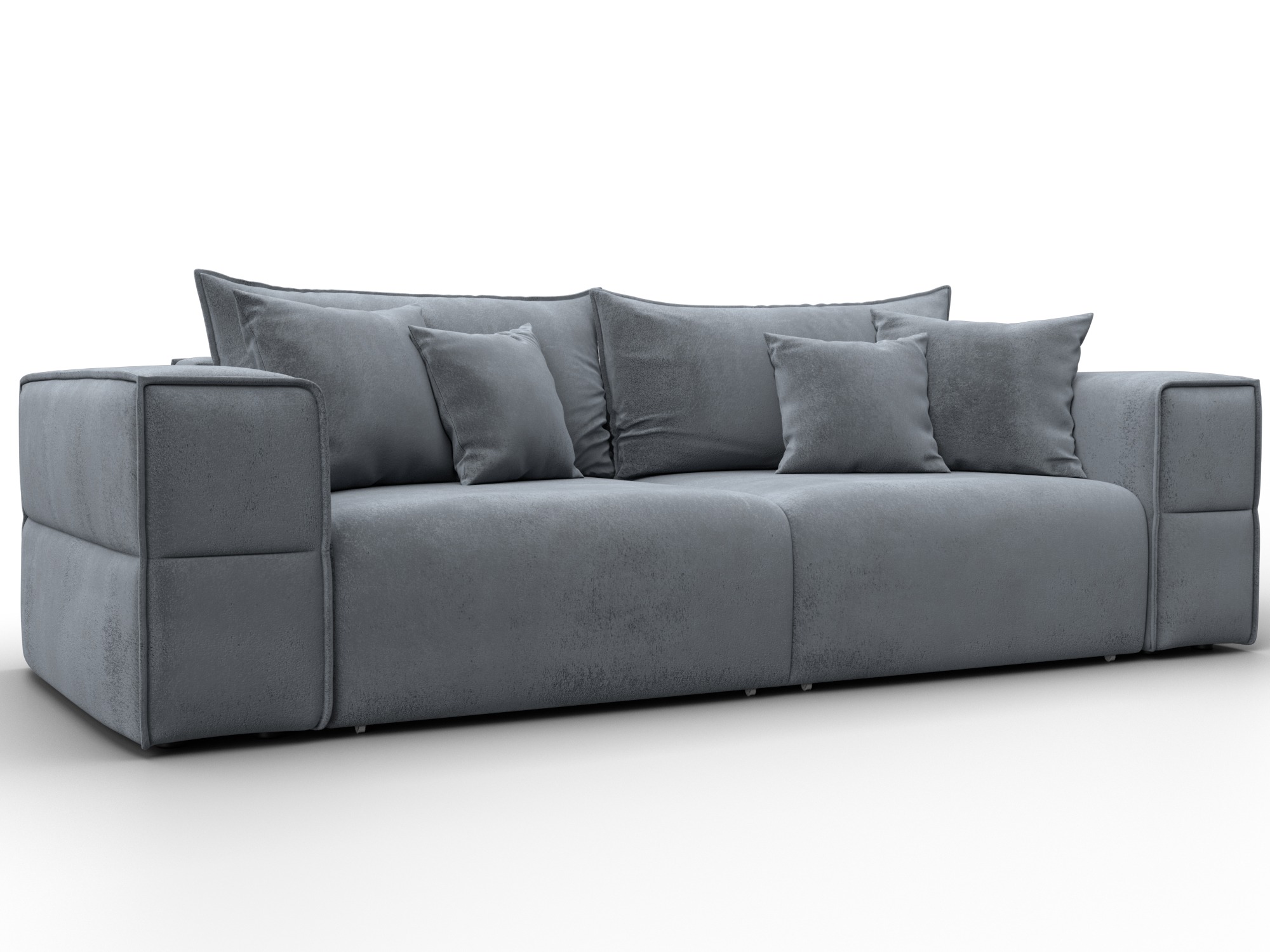 Диван прямой Лига-058 НПБ (tower 10 серый)