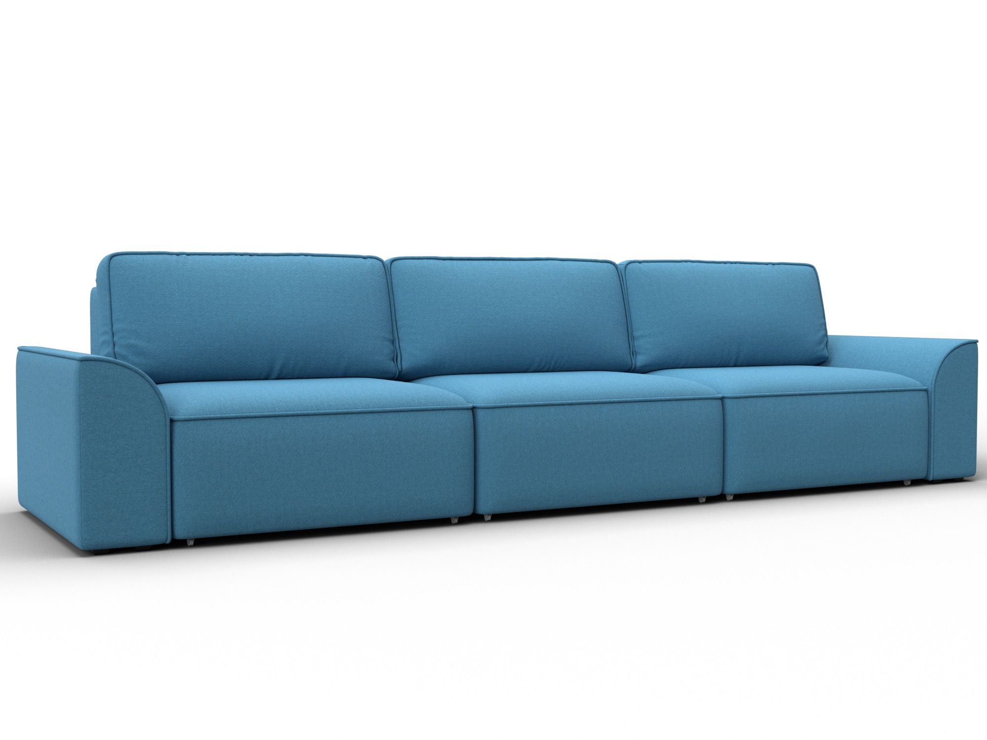 Диван прямой Лига-048 НПБ Лонг (амур 10 голубой)