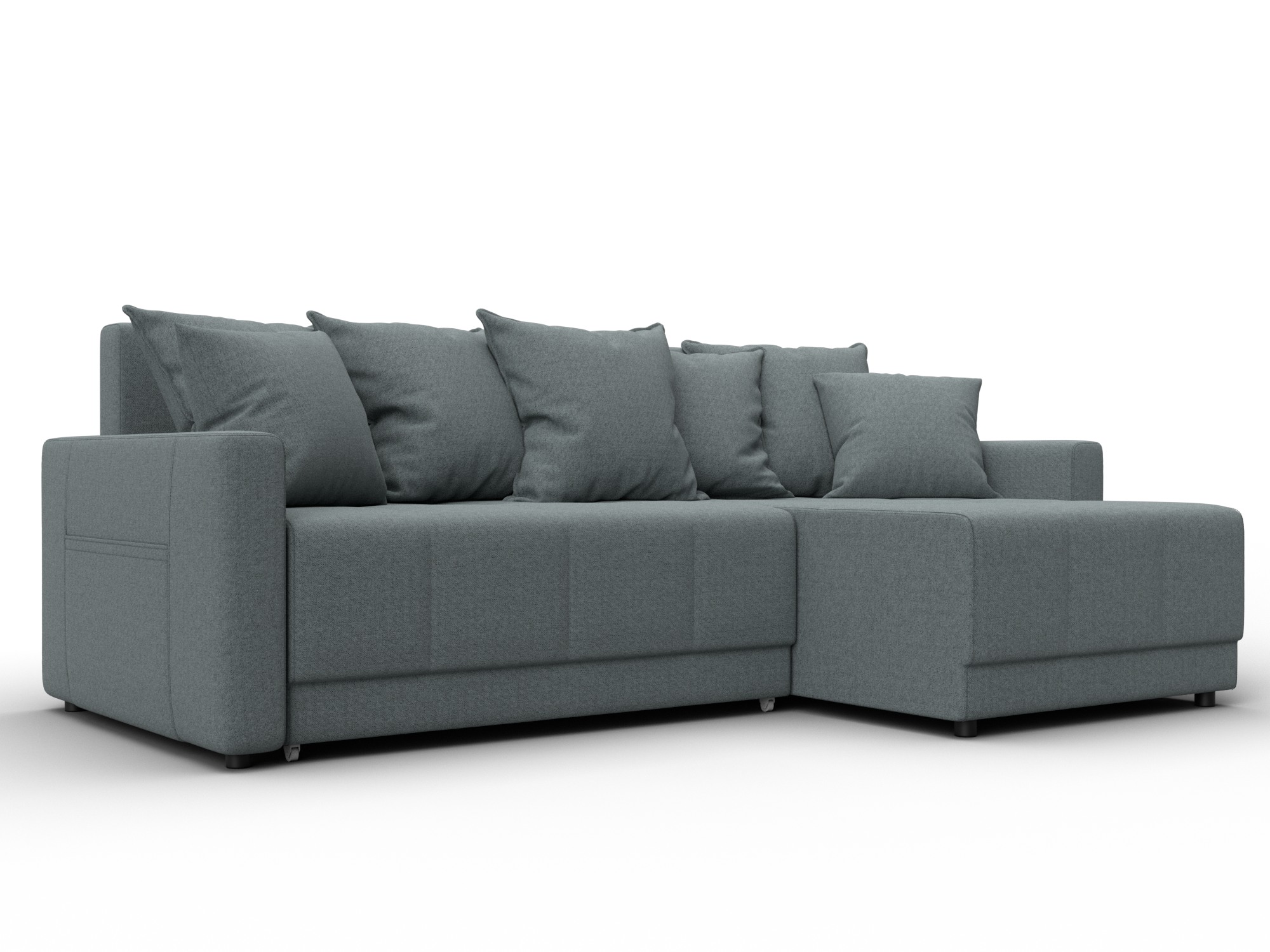 Диван угловой Лига-125 угол универсальный (амур 07 серый)