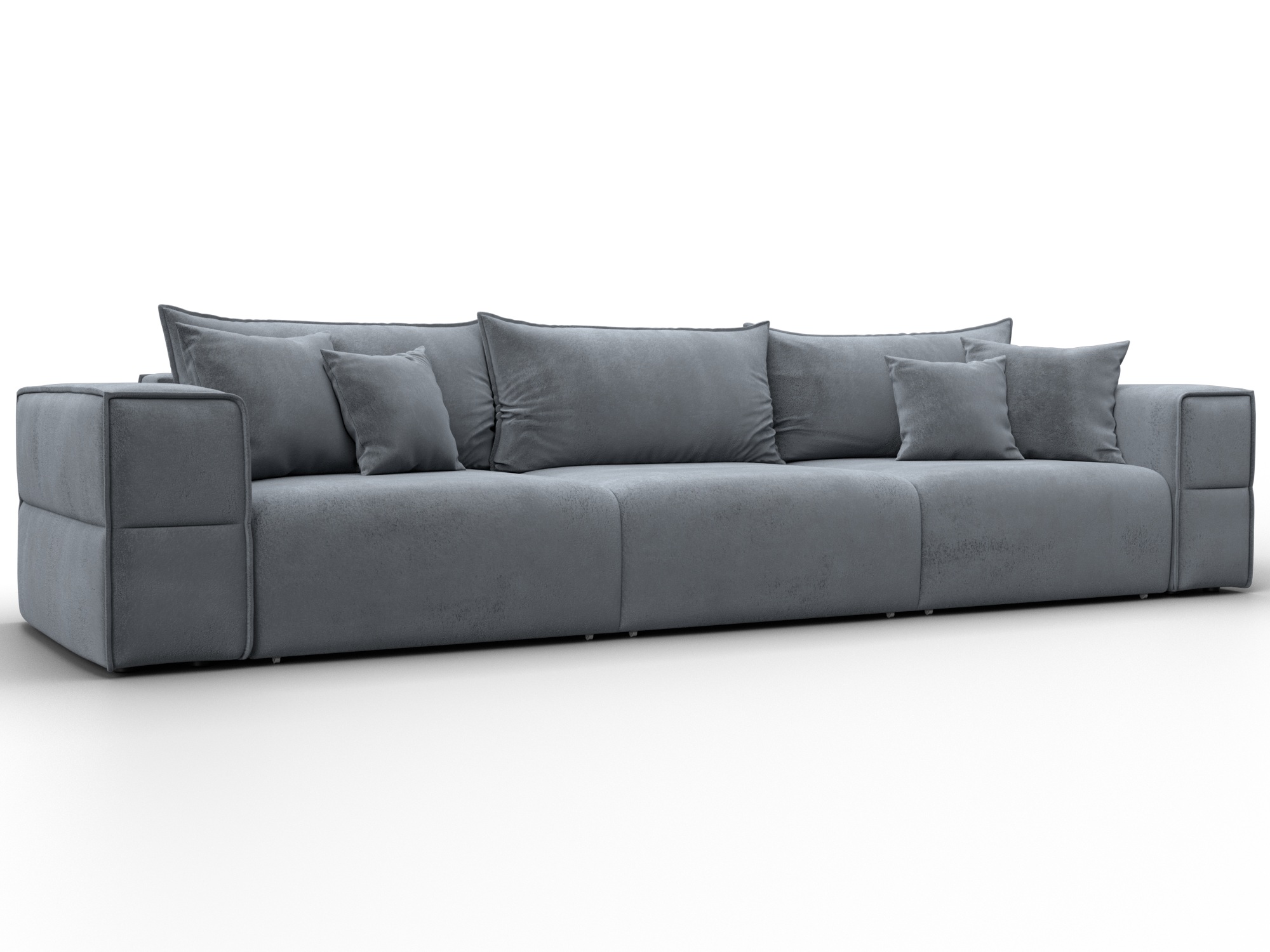 Диван прямой Лига-058 НПБ Лонг (tower 10 серый)