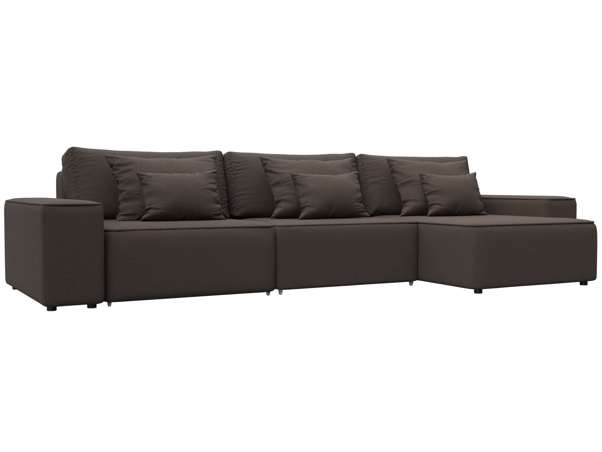 Диван угловой Лига-074 угол универсальный (амур 05 коричневый)