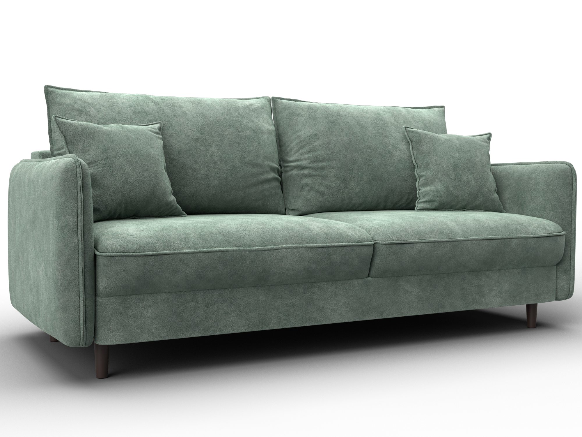 Диван прямой Лига-064 НПБ (brut 08 зеленый)