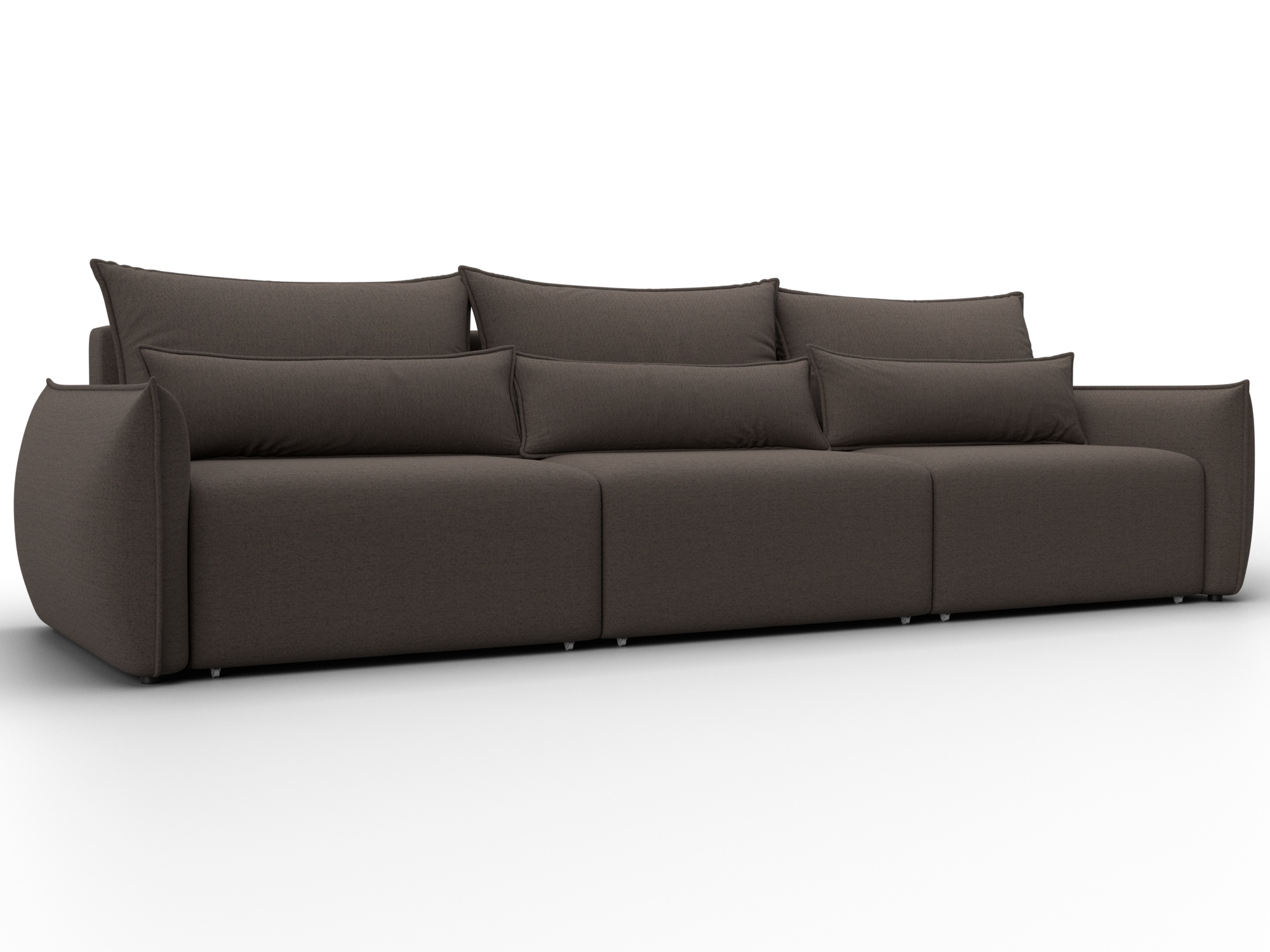 Диван прямой Лига-051 НПБ Лонг (амур 05 коричневый)