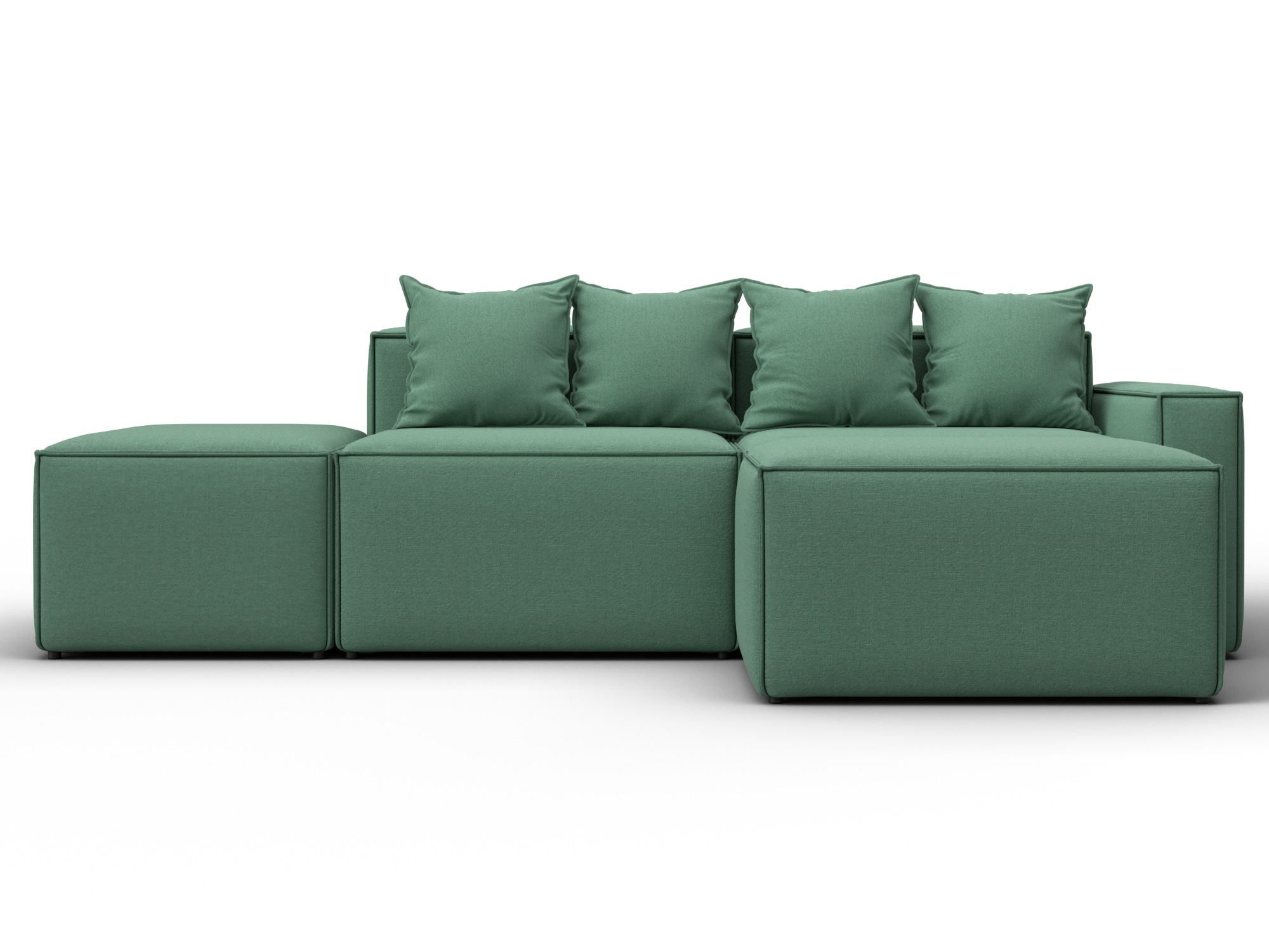 Диван угловой модульный Лига-063 угол правый (амур 11 зеленый)