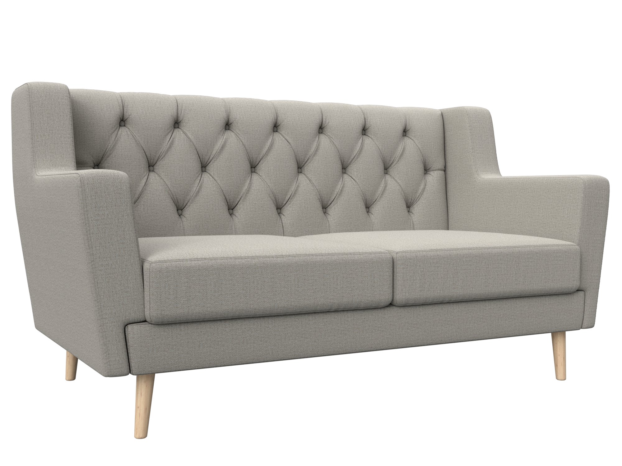 Диван кухонный прямой Брайтон 2 Люкс (амур 02 бежевый)