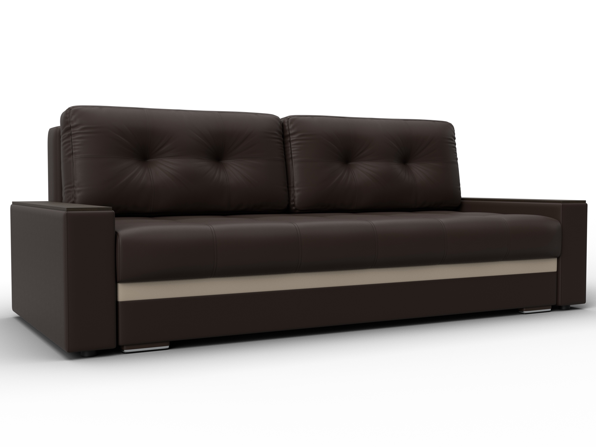 Диван прямой с декором Лига-096 НПБ фото в интернет-магазине Лига Диванов