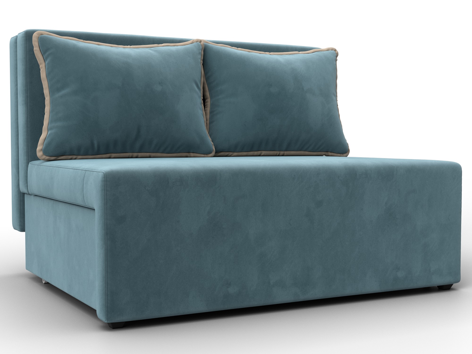 Диван прямой Лагуна (seven 113 бирюзовый;seven 729 бежевый)