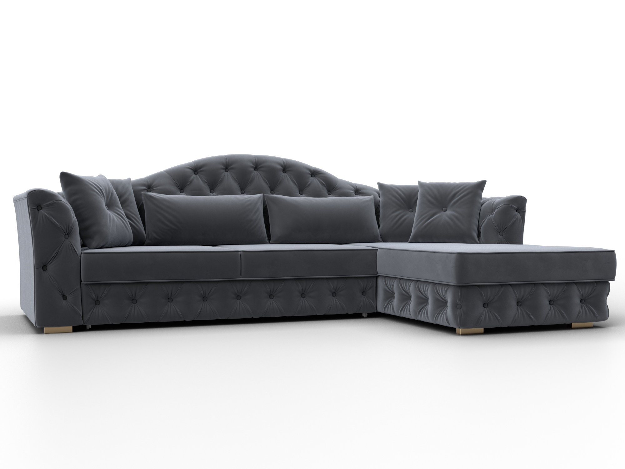 Диван угловой Артис правый угол (seven 17 серый)