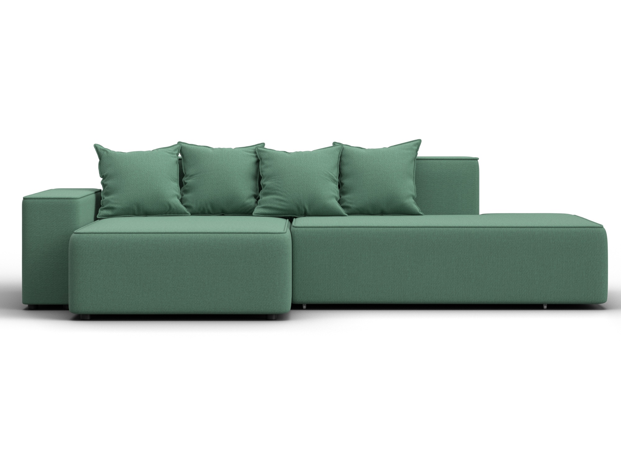 Диван угловой Лига-079 угол левый (амур 11 зеленый)