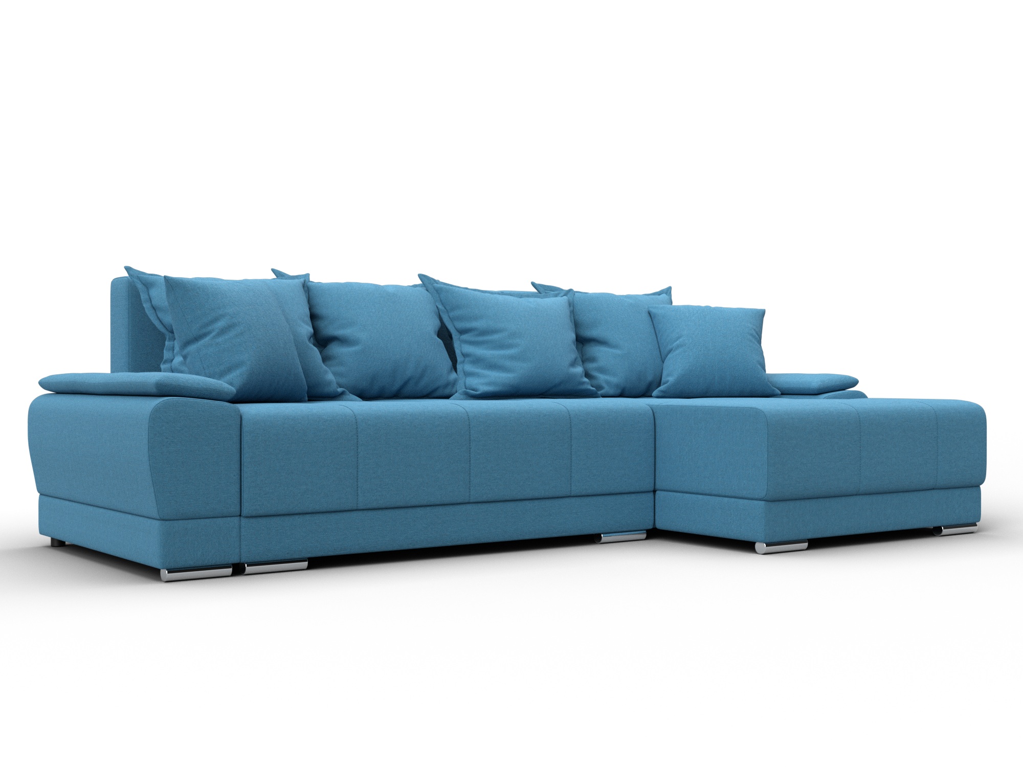 Диван угловой Лига-119 угол правый (амур 10 голубой)