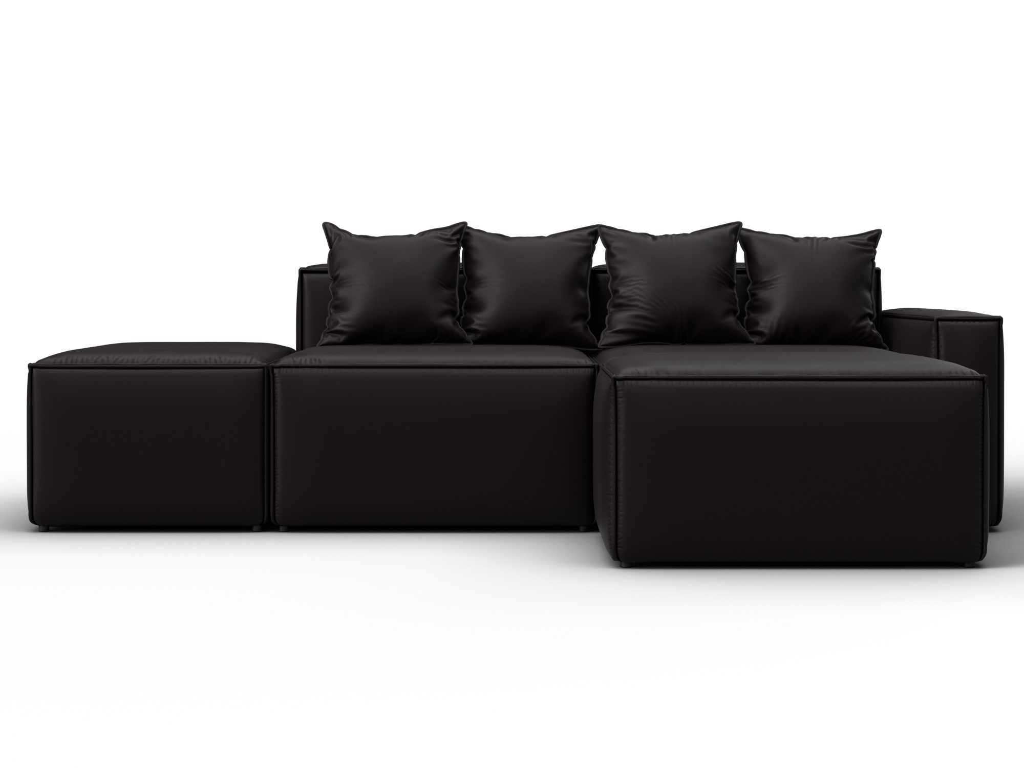 Диван угловой модульный Лига-063 угол правый (grifon 12 коричневый)