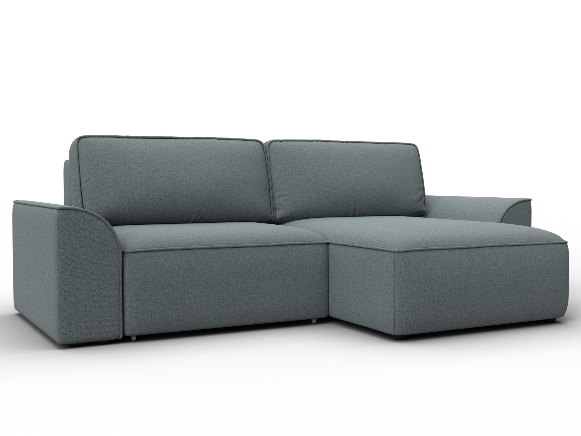 Диван угловой Лига-048 НПБ (амур 07 серый)