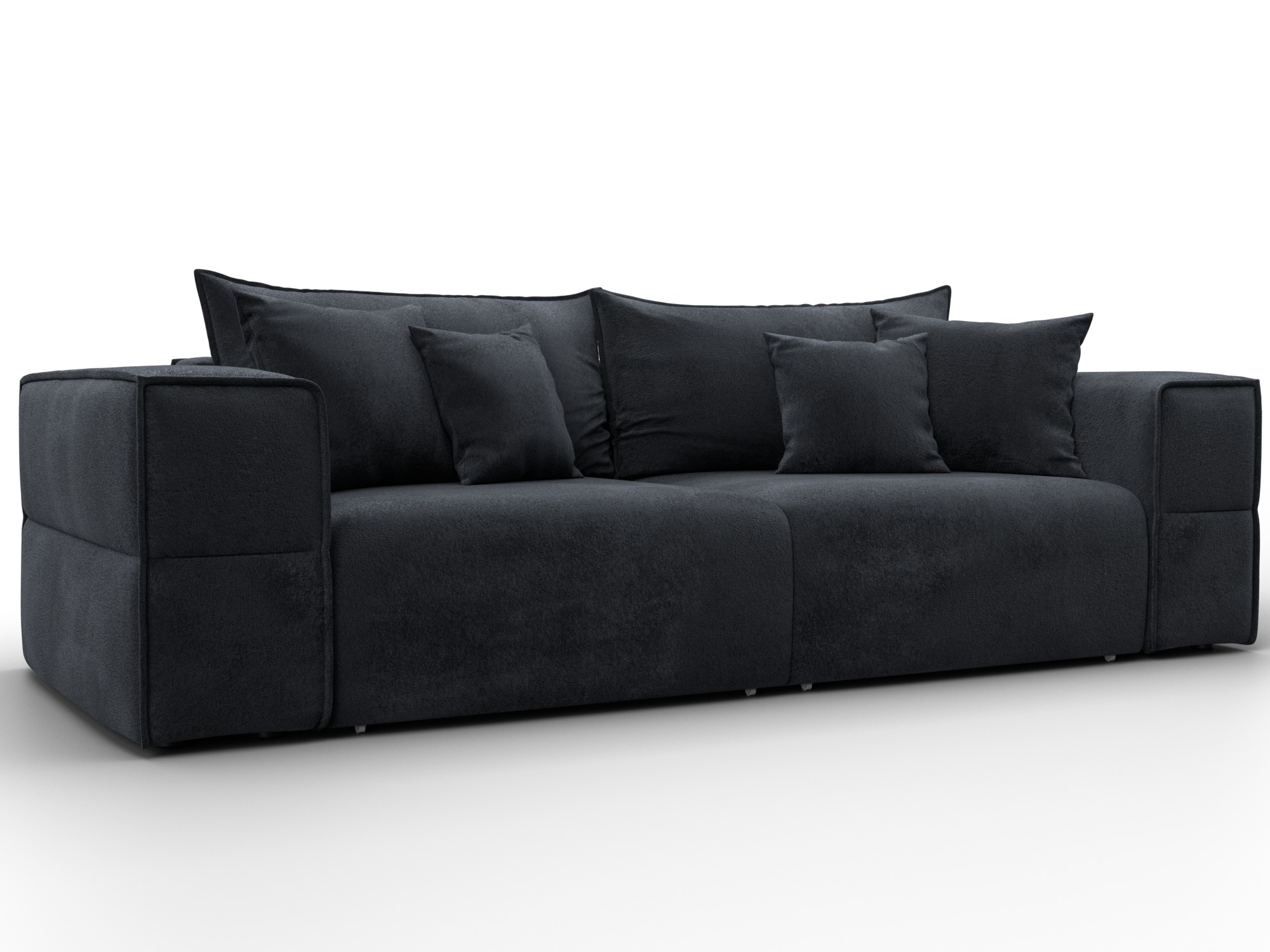 Диван прямой Лига-058 НПБ (tower 11 темно-серый)