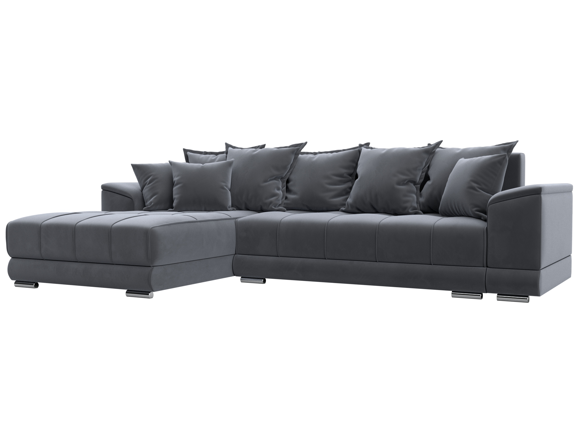 Диван угловой НордСтар левый угол (seven 17 серый)