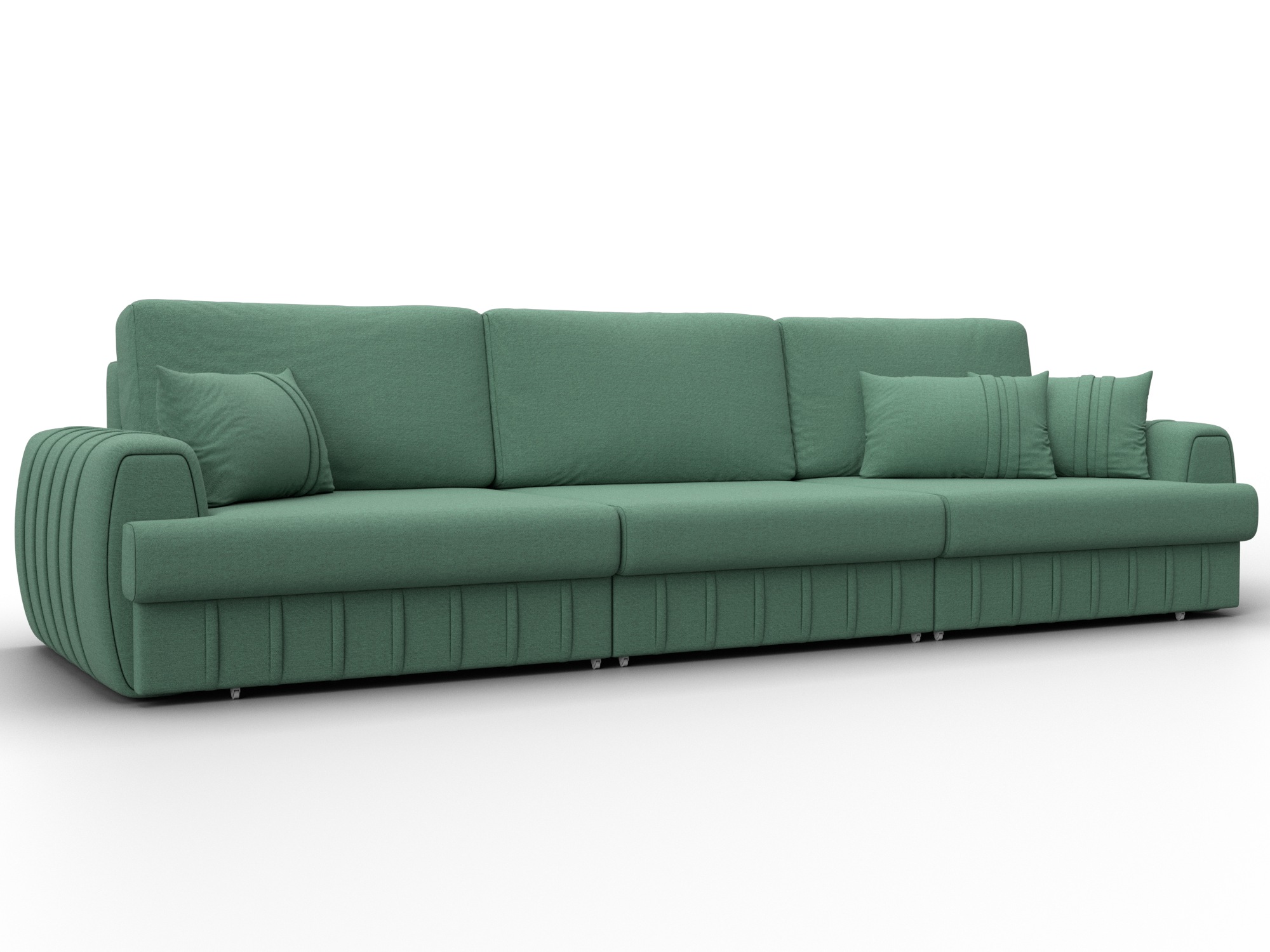 Диван прямой Лига-057 НПБ Лонг (амур 11 зеленый)