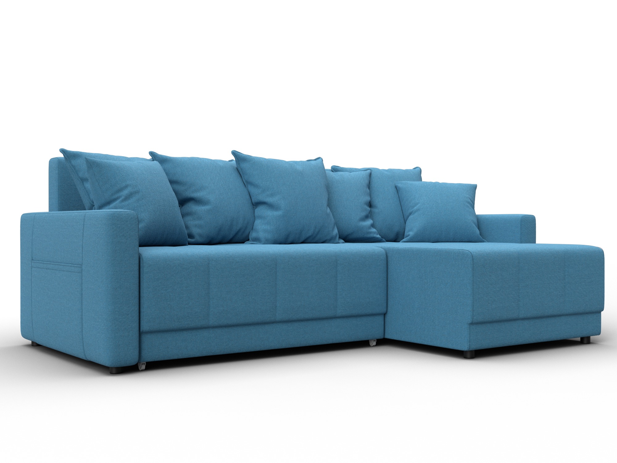 Диван угловой Лига-125 угол универсальный (амур 10 голубой)