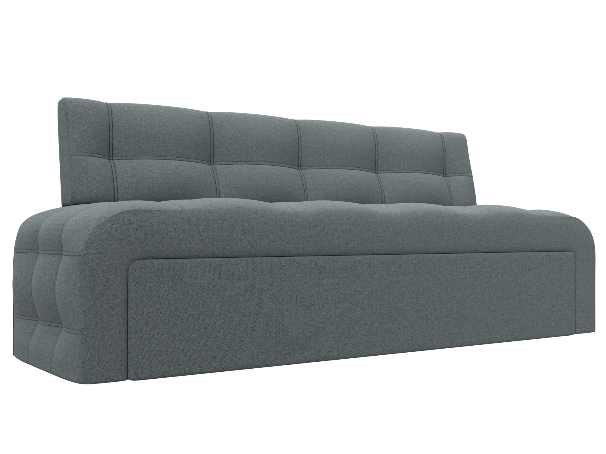 Диван кухонный прямой Люксор (амур 07 серый)