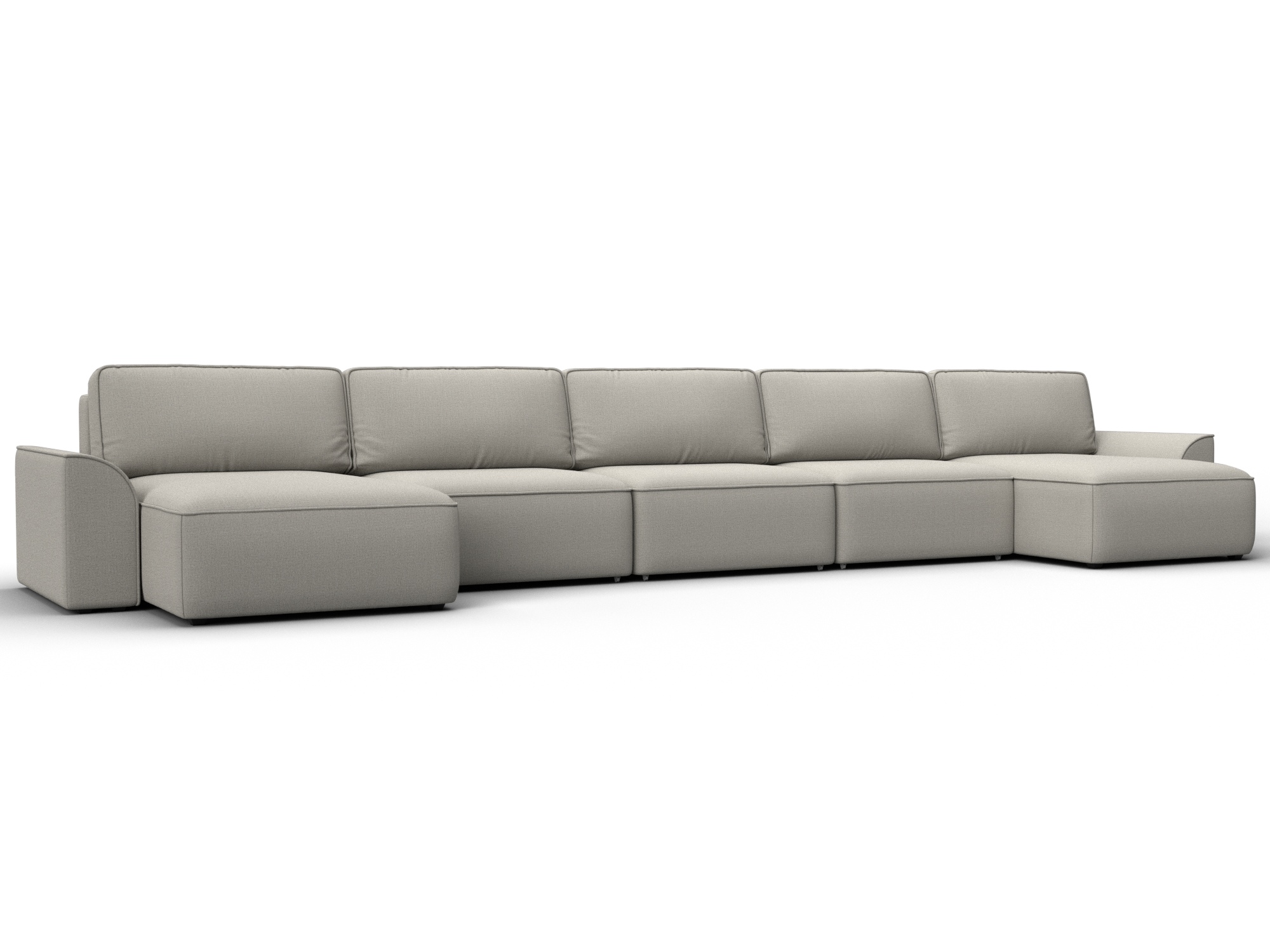 Диван П-образный Лига-048 НПБ МегаЛонг (амур 02 бежевый)