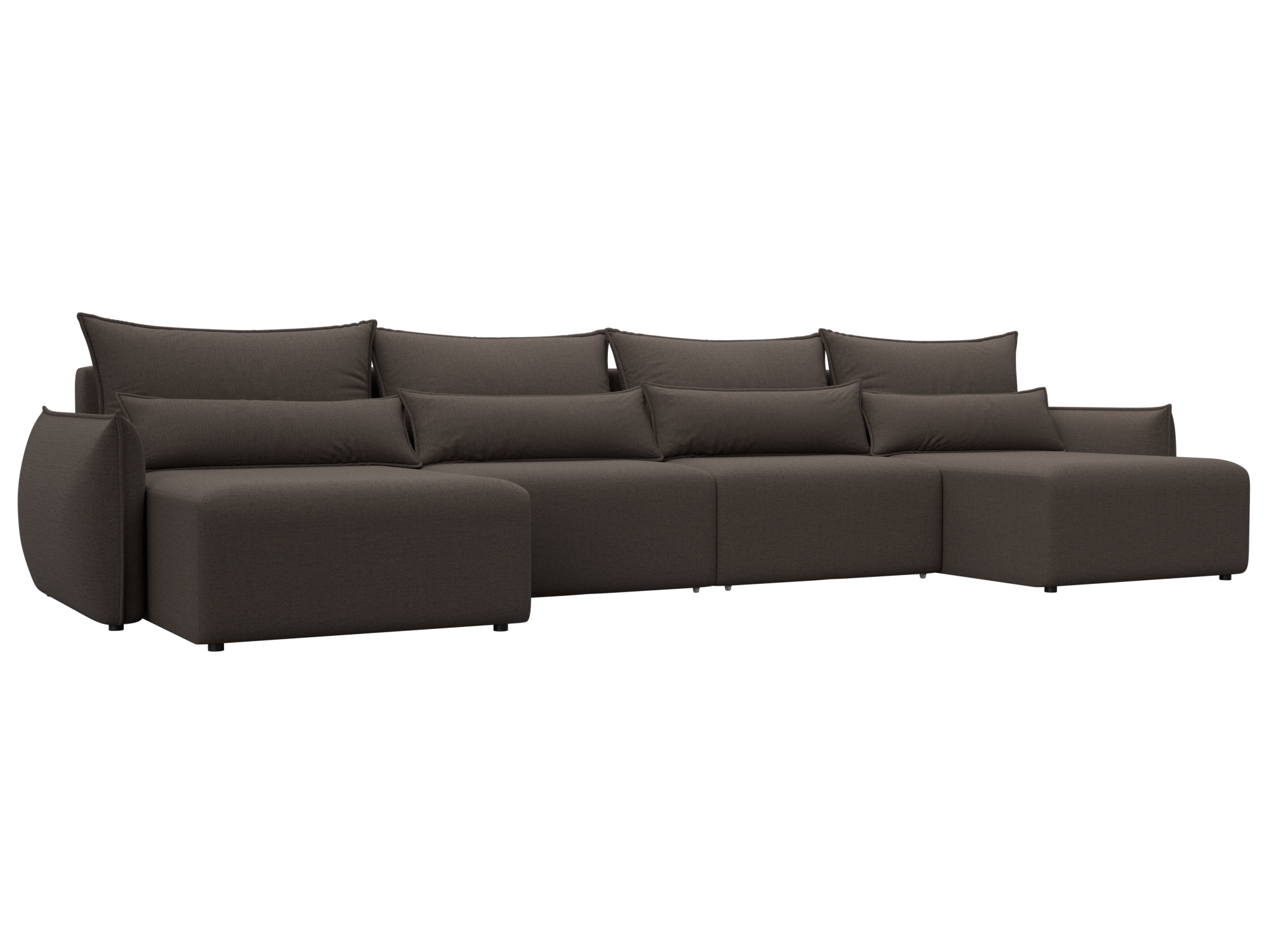 Диван П-образный Лига-051 НПБ Лонг (амур 05 коричневый)