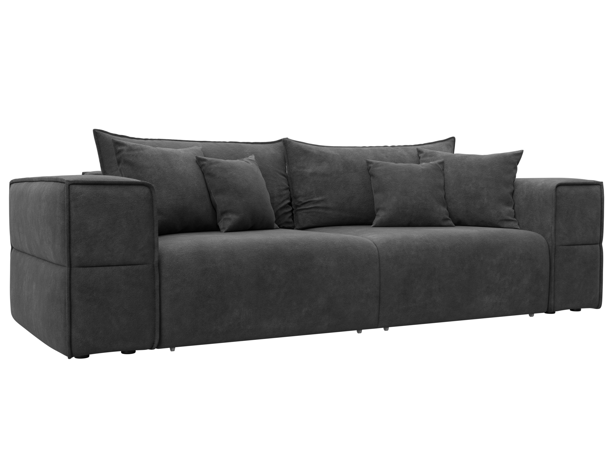 Диван прямой Лига-058 НПБ (brut 16 темно-серый)