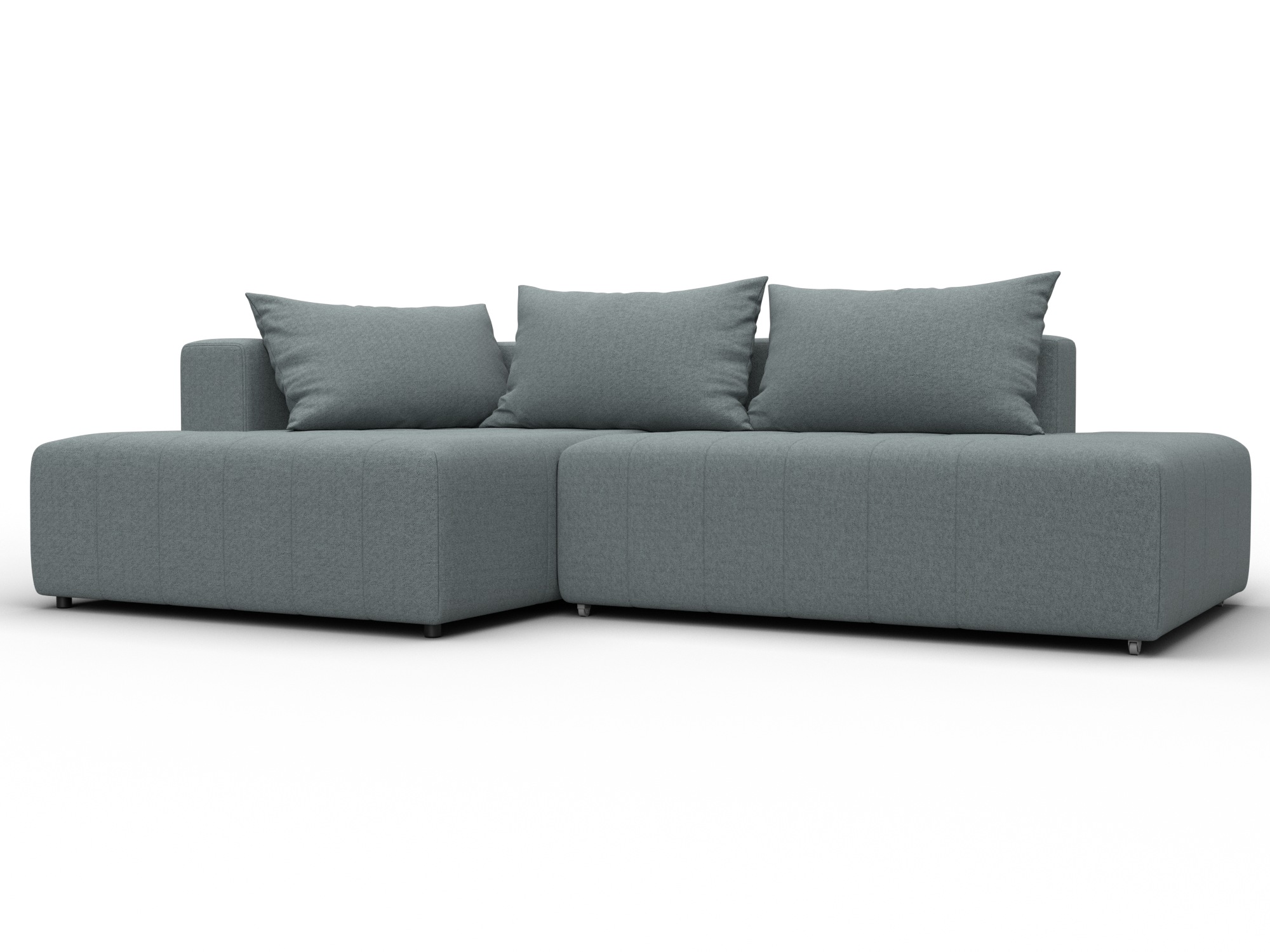 Диван угловой Лига-103 НПБ угол левый (амур 07 серый)