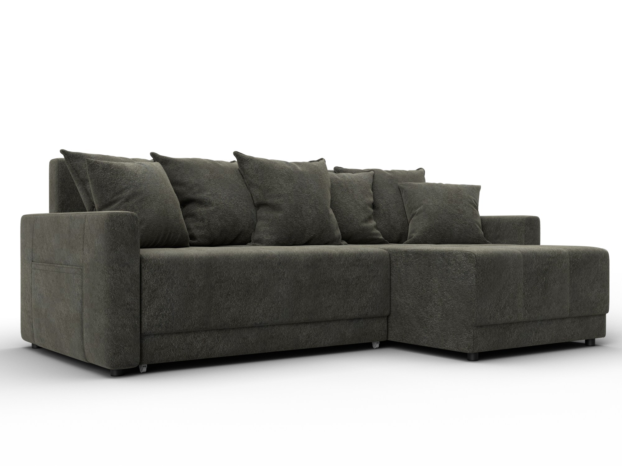 Диван угловой Лига-125 угол универсальный (laim 10 темно-коричневый)