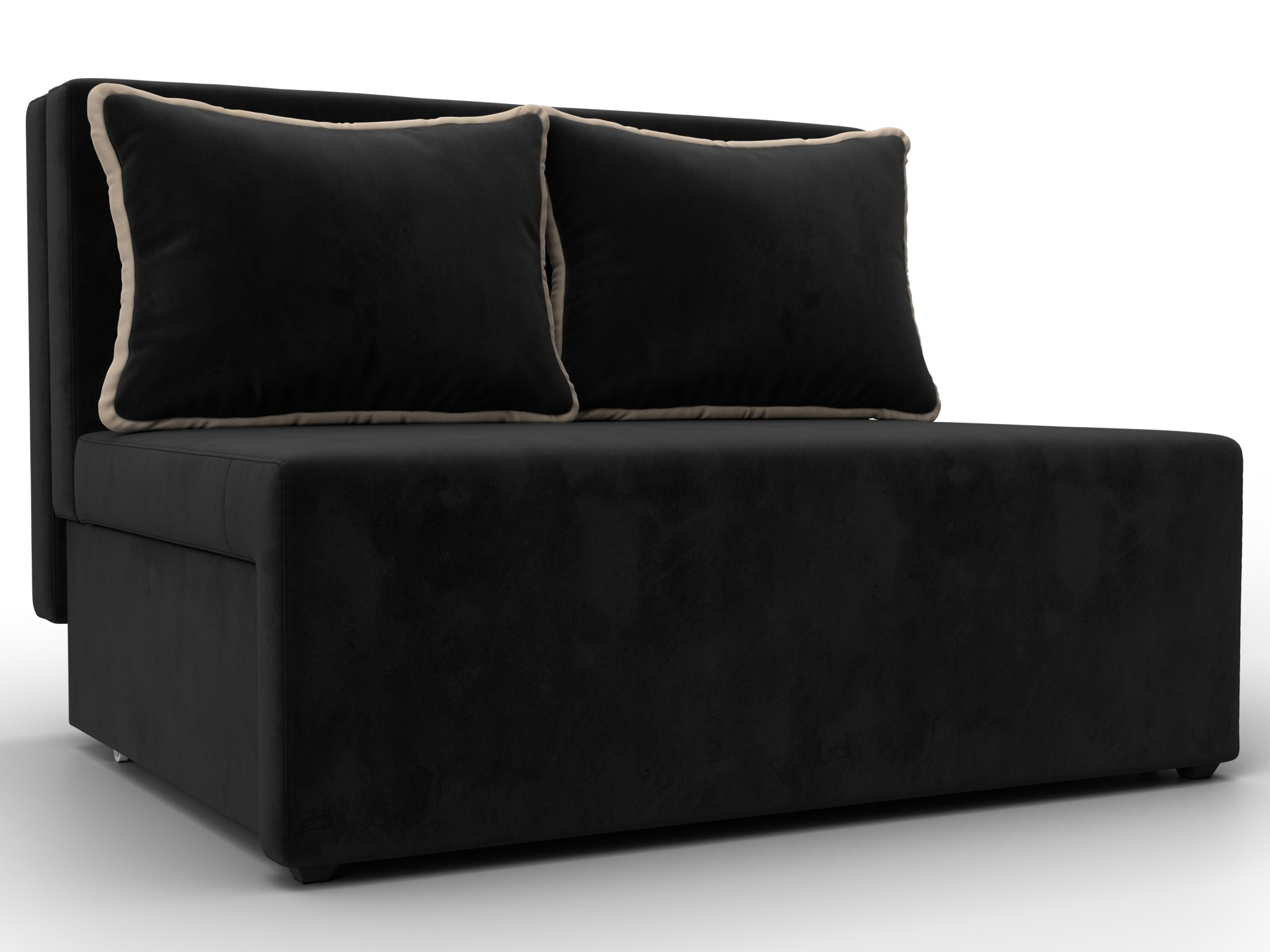 Диван прямой Лагуна (seven 35 черный;seven 729 бежевый)