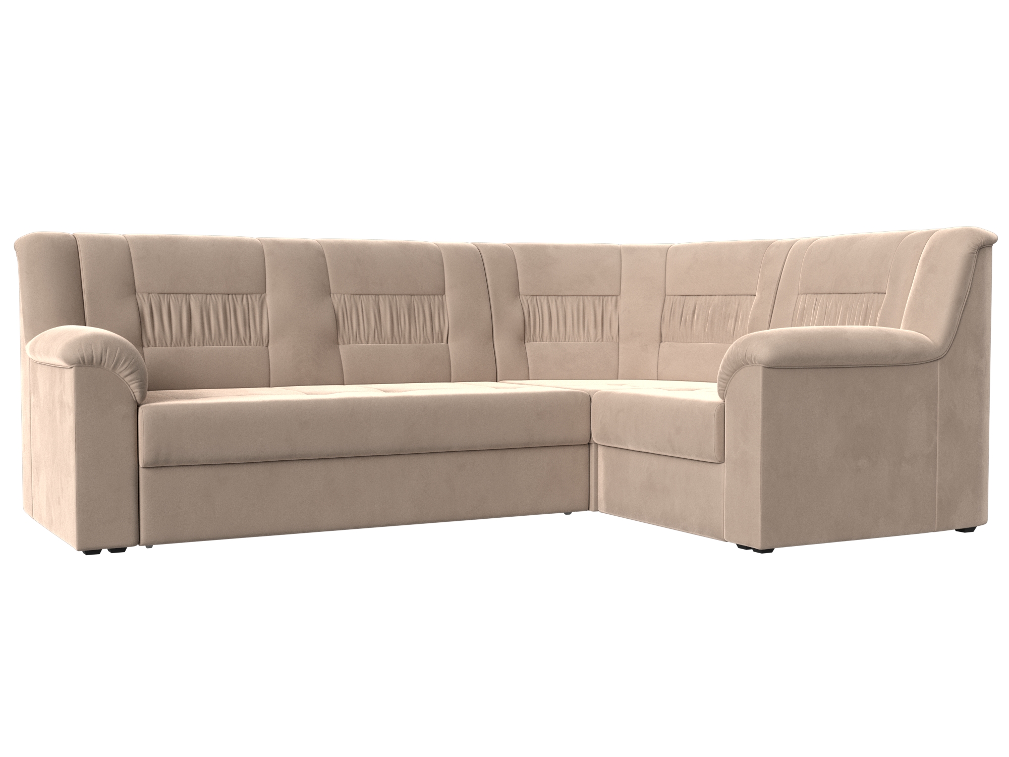 Диван угловой Карелия правый угол (seven 729 бежевый)